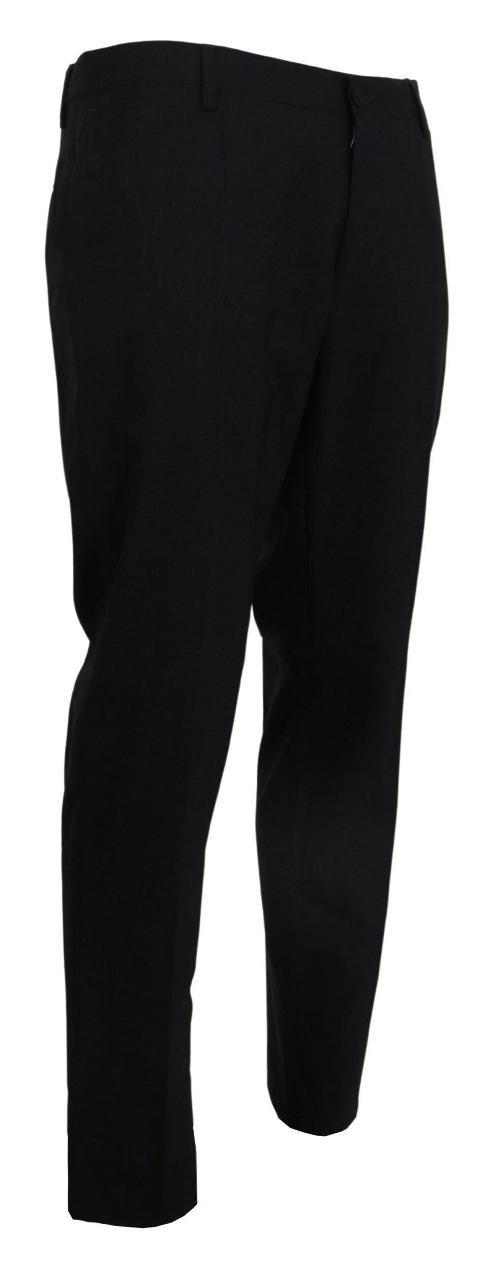 New Dolce & Gabbana Gray Wool Stretch Dress Formal Slim Fit Pant