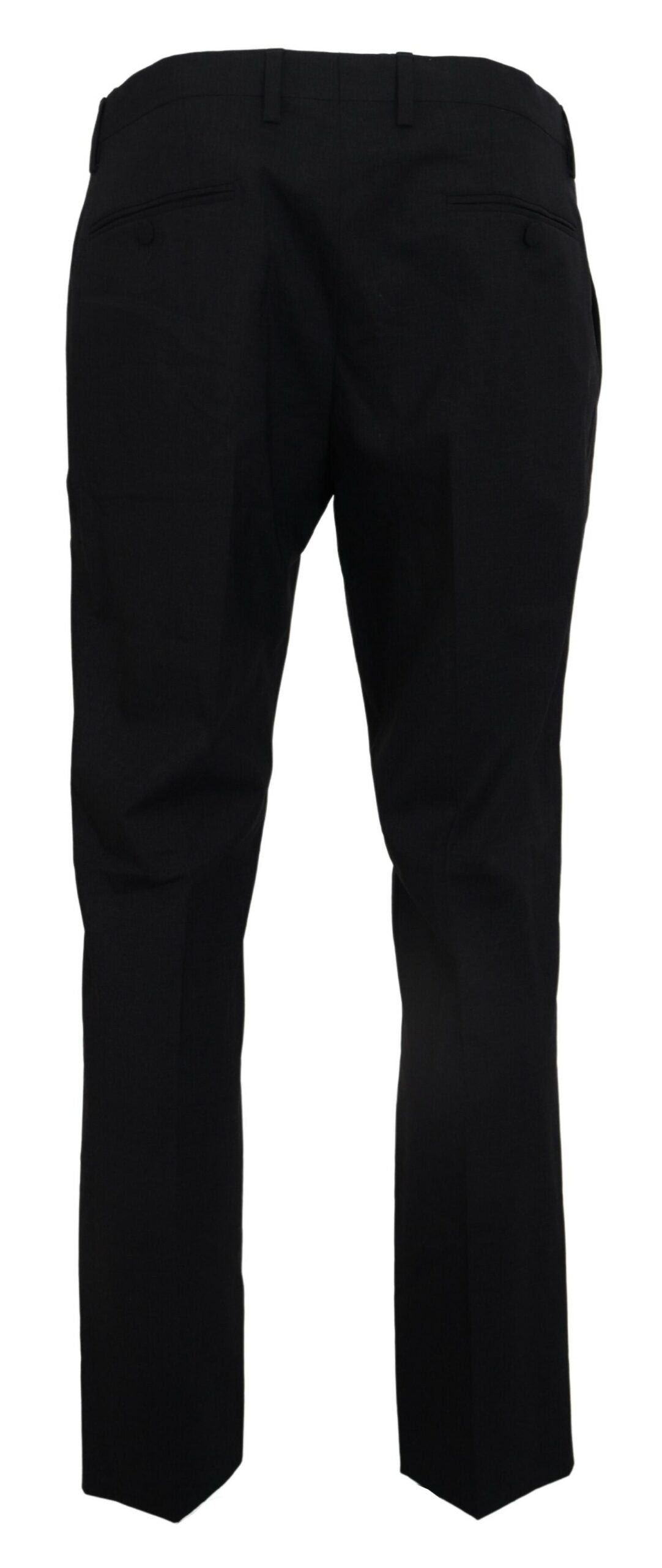 New Dolce & Gabbana Gray Wool Stretch Dress Formal Slim Fit Pant