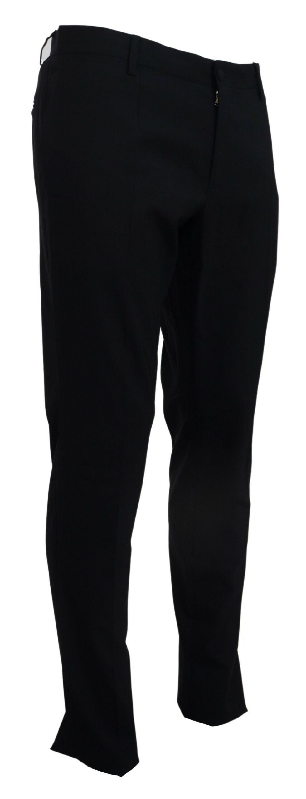 New Dolce & Gabbana Blue Wool Stretch Dress Formal Slim Fit Pant
