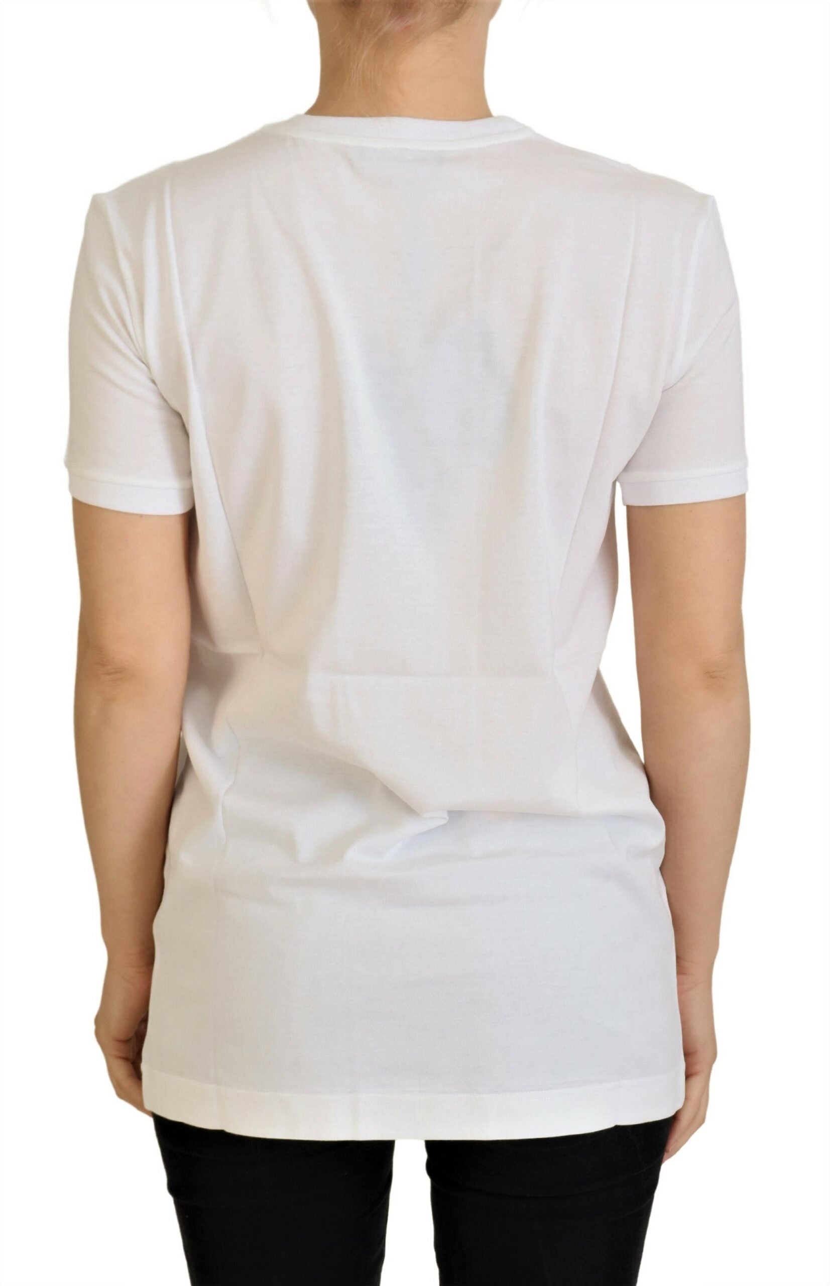 Dolce & Gabbana White Cotton DG L SUD T-shirt