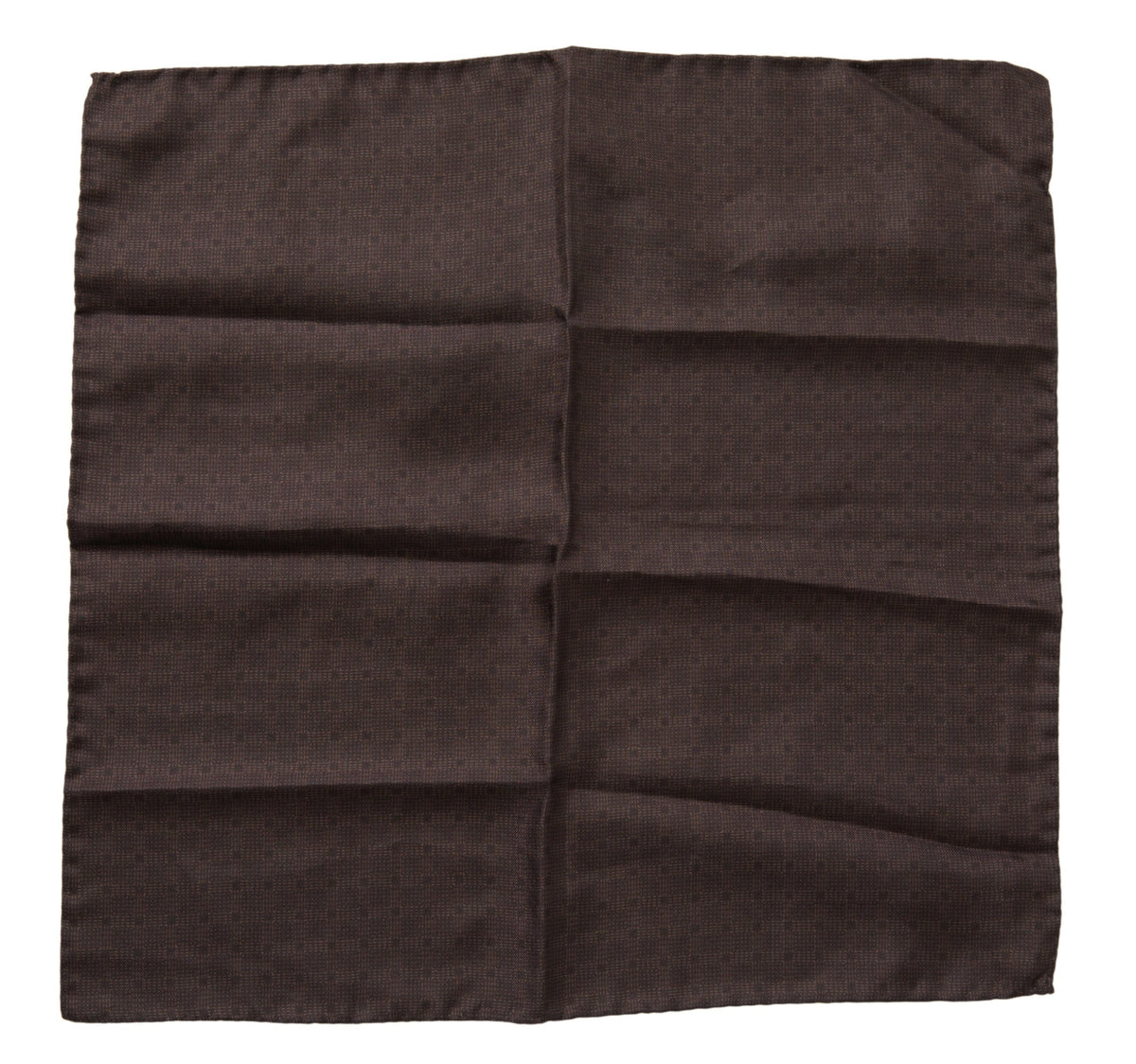 New Dolce & Gabbana Brown Patterned Silk Square Handkerchief Scarf