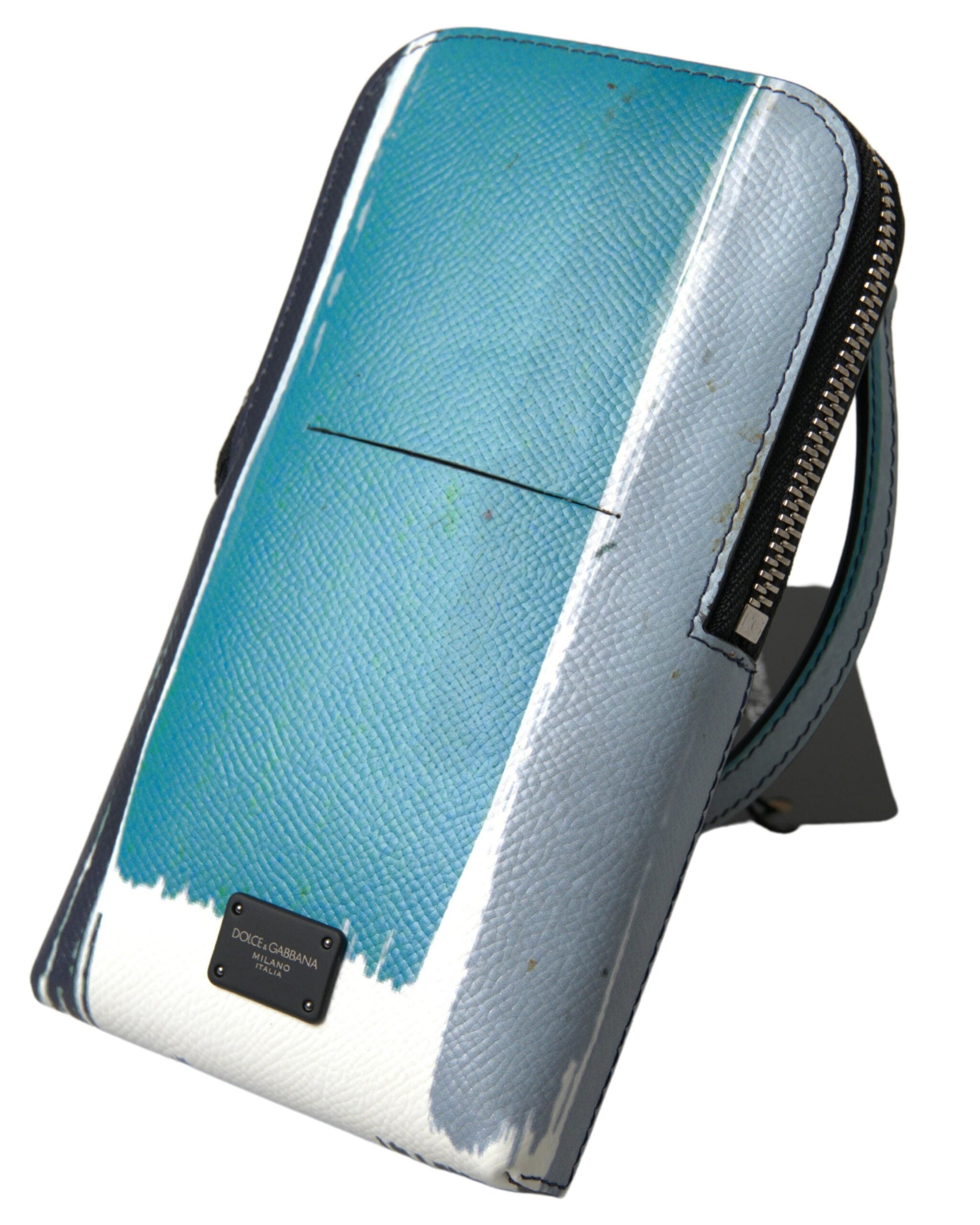 Dolce & Gabbana Blue Leather Purse Crossbody Sling Phone Bag Unisex, new with tags – image 2 of 6