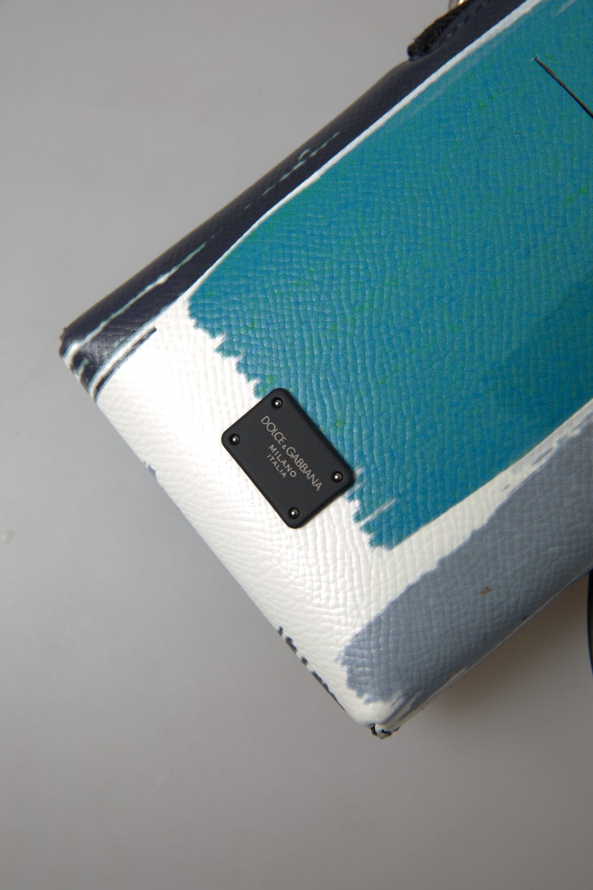 Dolce & Gabbana Blue Leather Purse Crossbody Sling Phone Bag Unisex, new with tags – image 4 of 6