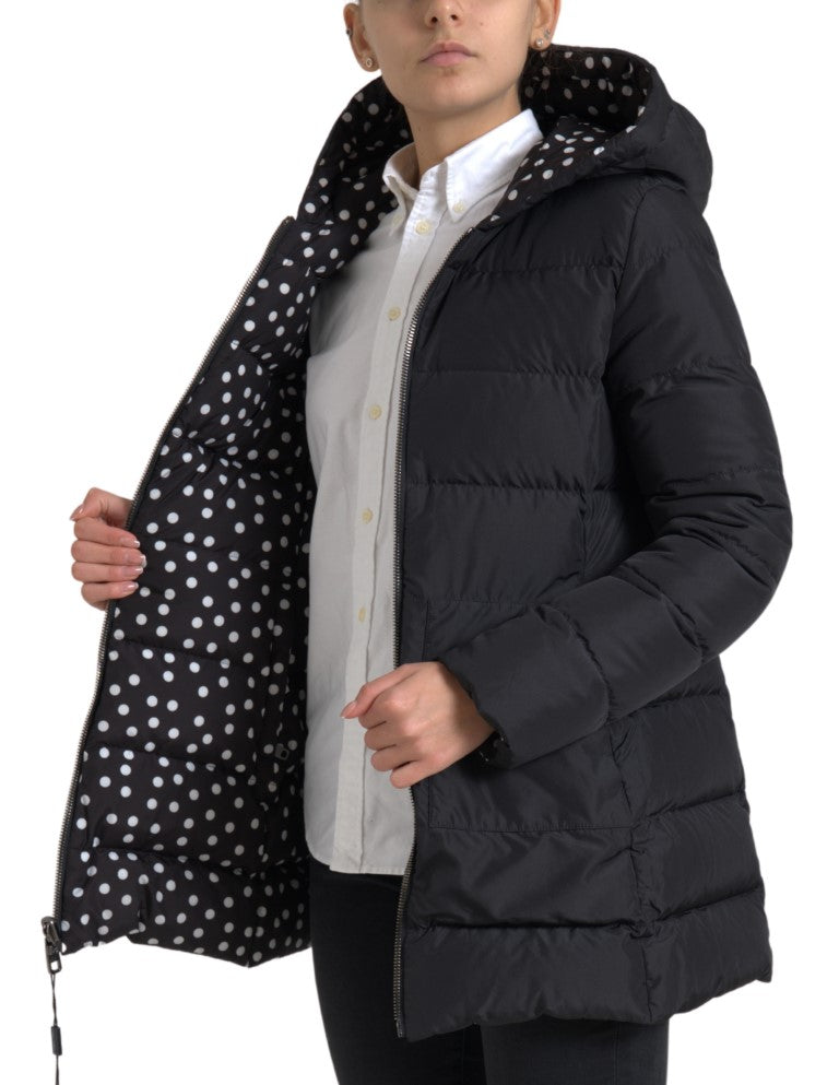 Dolce & Gabbana Black Hooded Reversible Jacket
