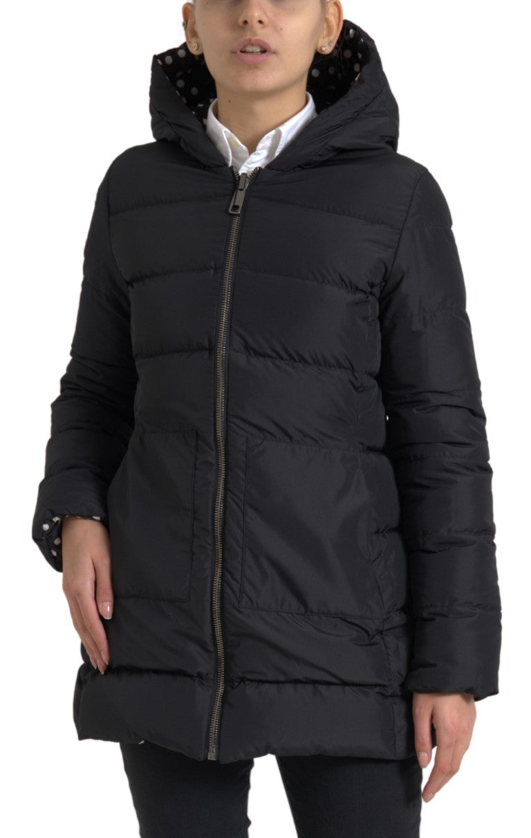 Dolce & Gabbana Black Hooded Reversible Jacket