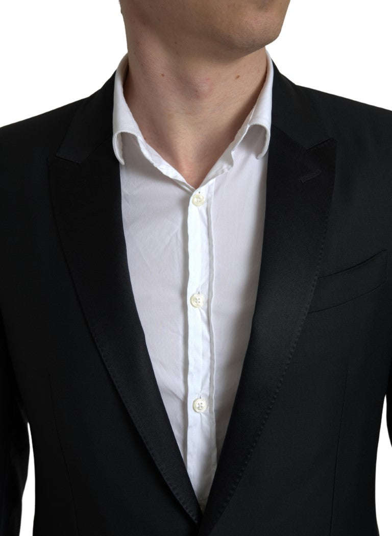 New Dolce & Gabbana Black Wool Single Breasted MARTINI Blazer