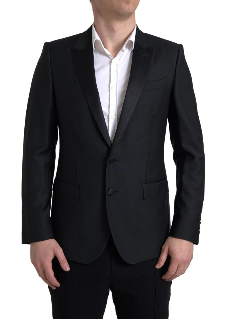 New Dolce & Gabbana Black Wool Single Breasted MARTINI Blazer
