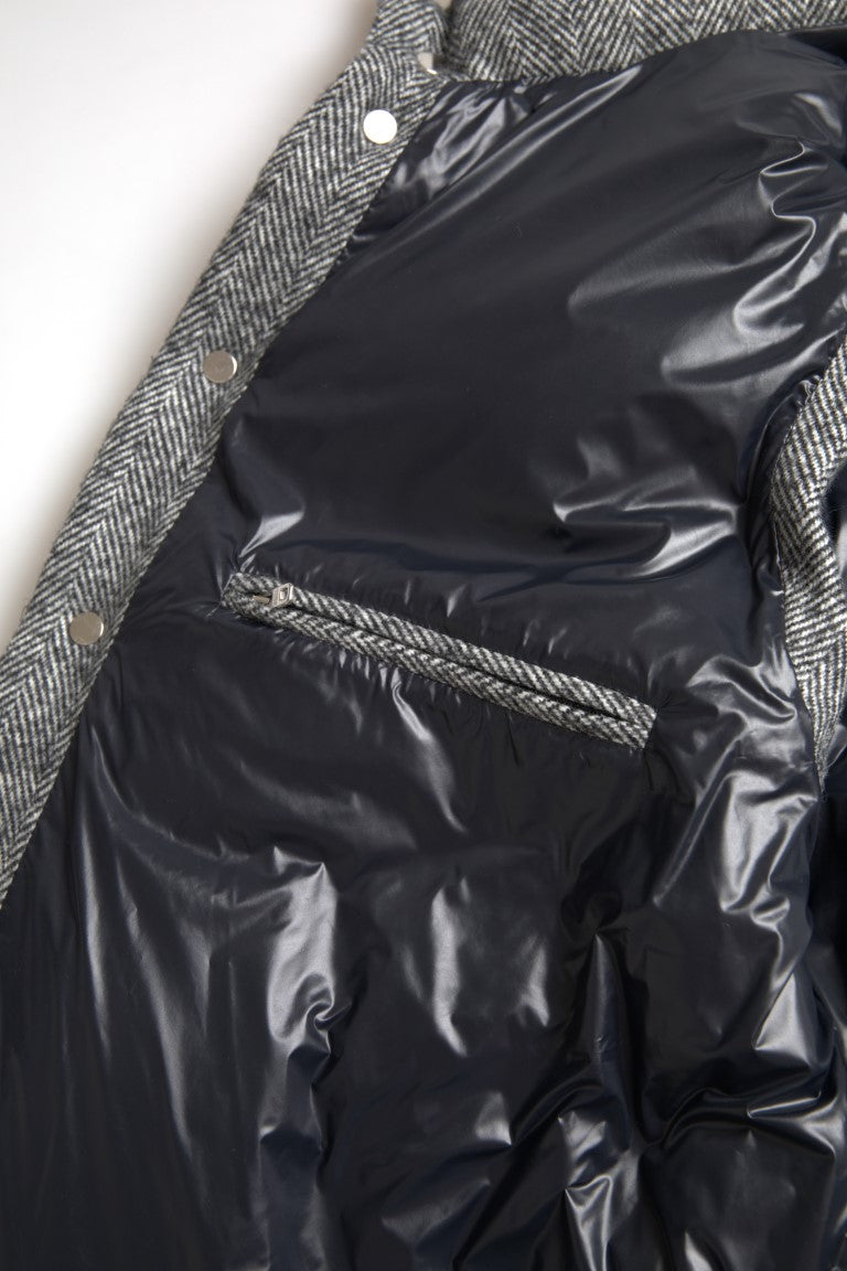 New Dolce & Gabbana Elegant Chevron Knit Wool Blend Vest Jacket