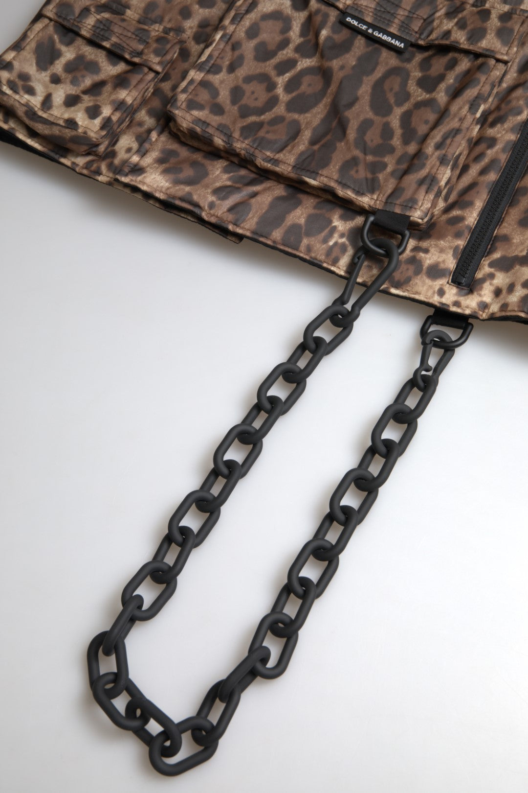 New Dolce & Gabbana Brown Leopard Silk Sleeveless Sportswear