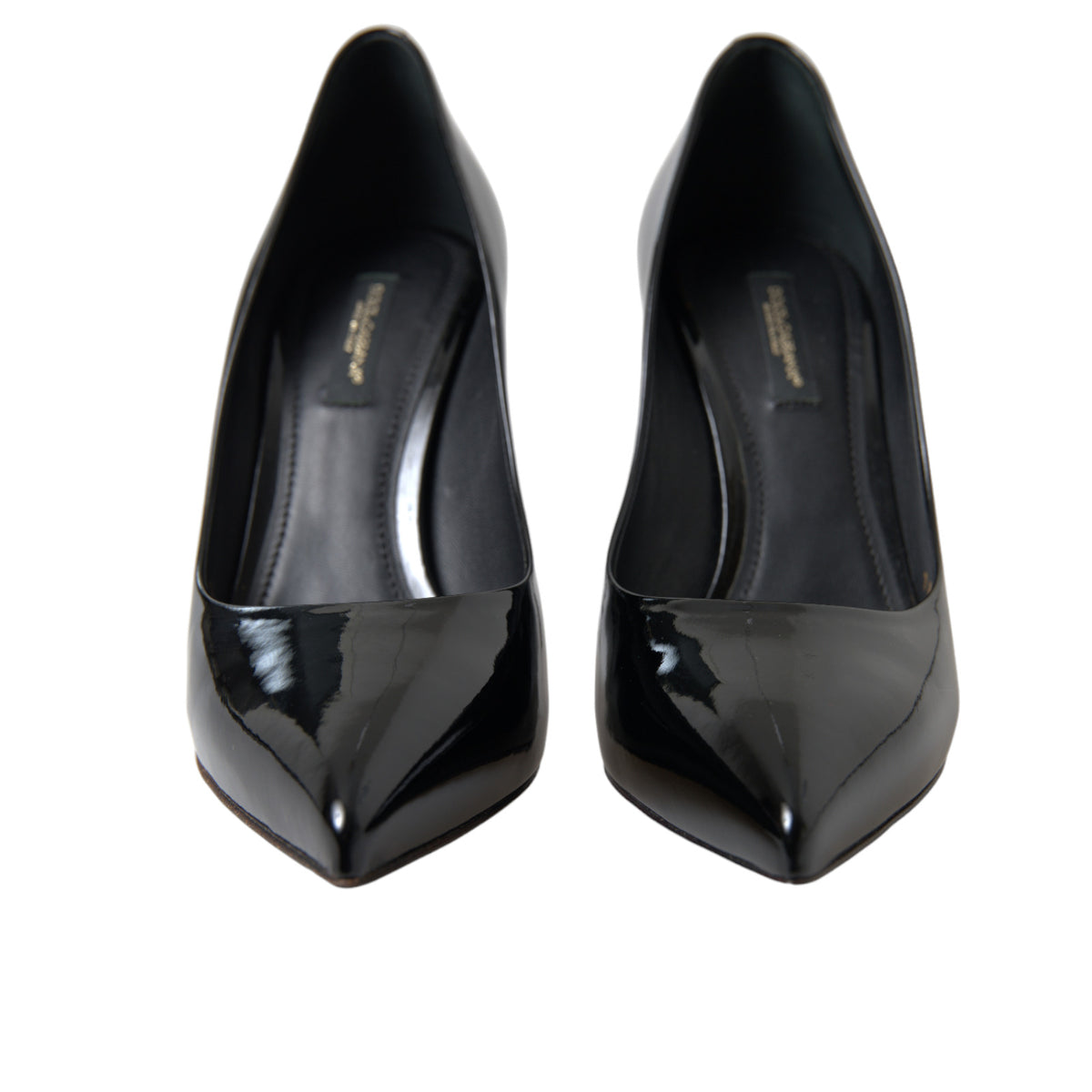 New Dolce & Gabbana Black Patent Leather Pumps Heels Shoes