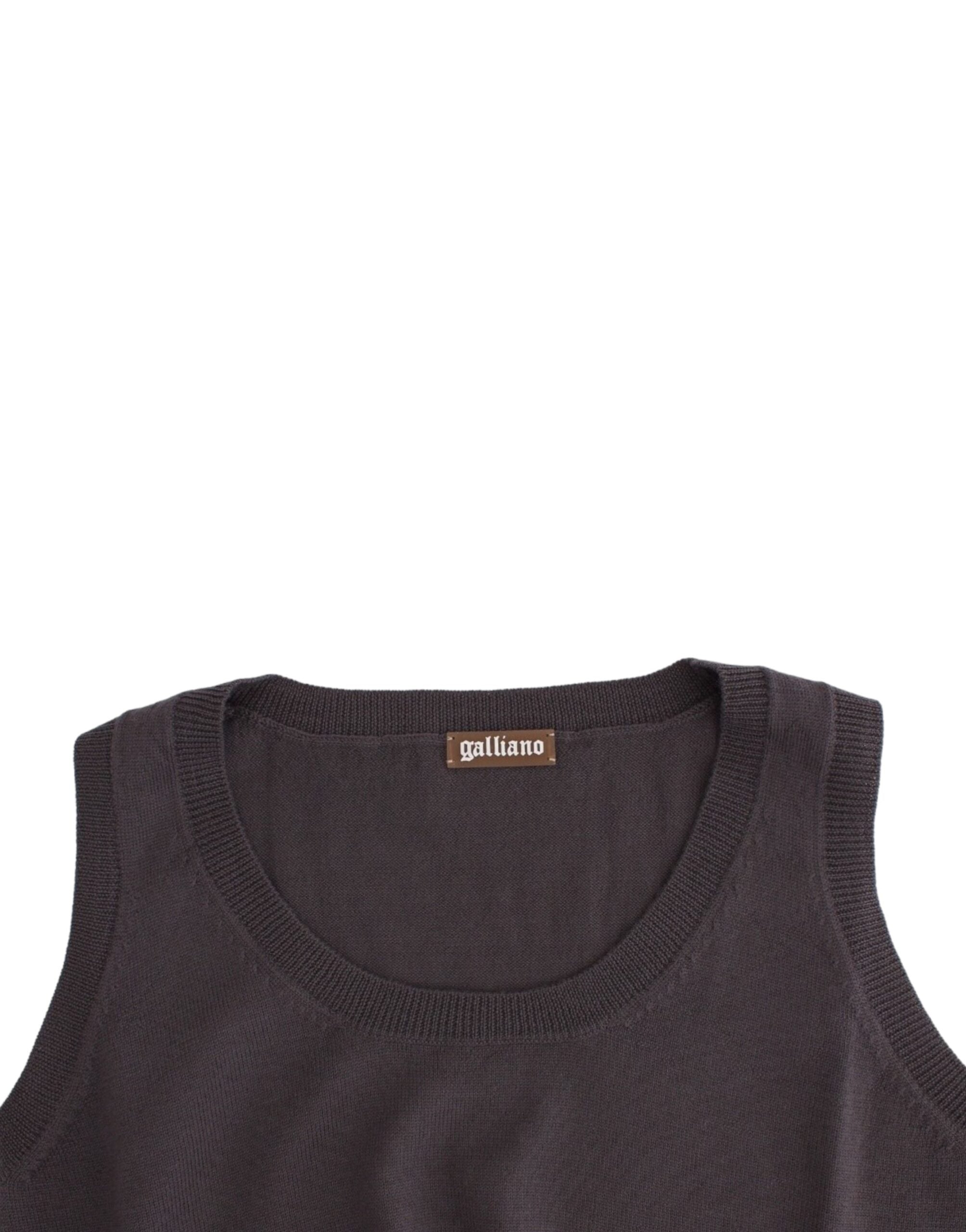 John Galliano Brown knit tank top - PreLoved & Luxe
