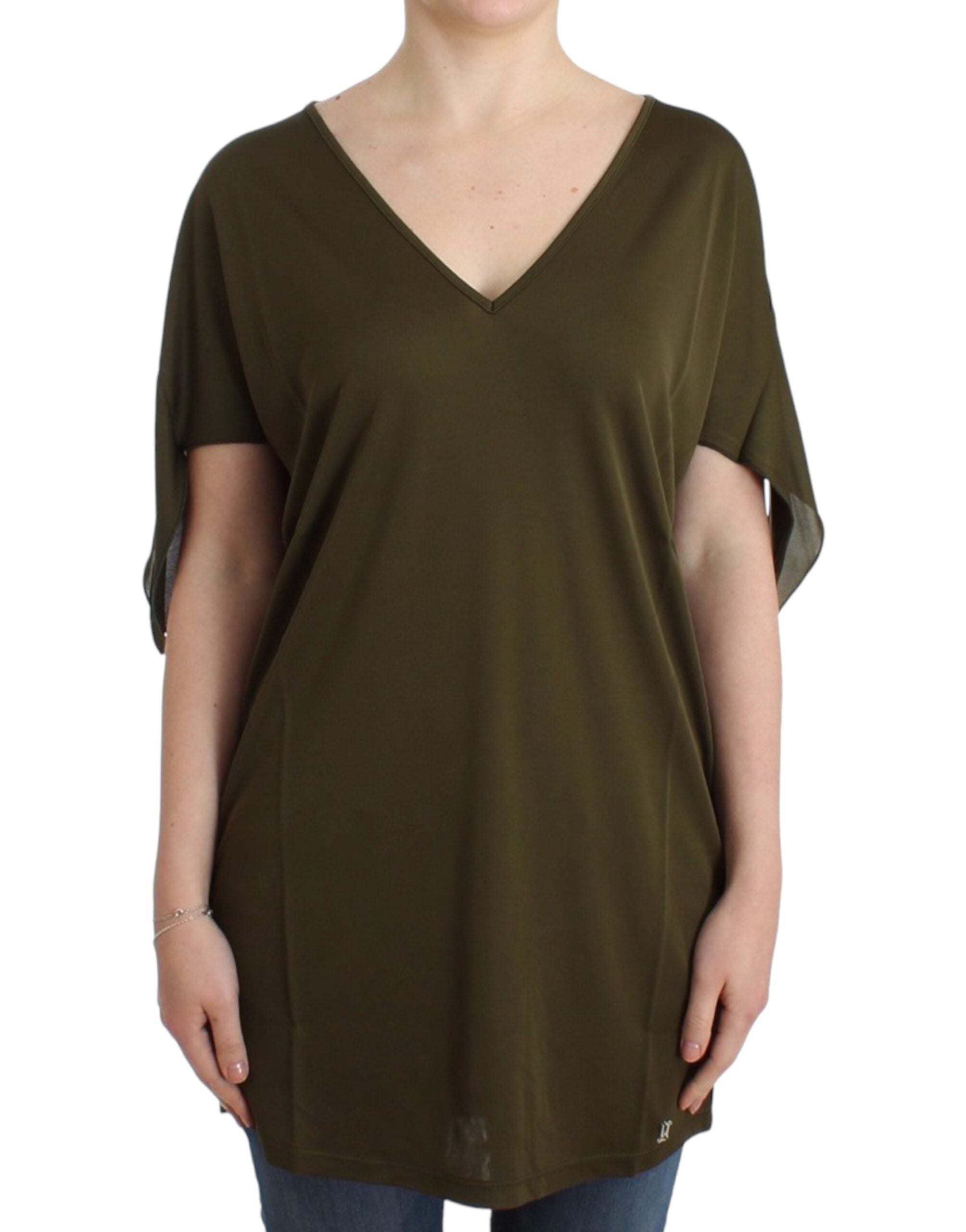 John Galliano Green shortsleeved blouse top - PreLoved & Luxe