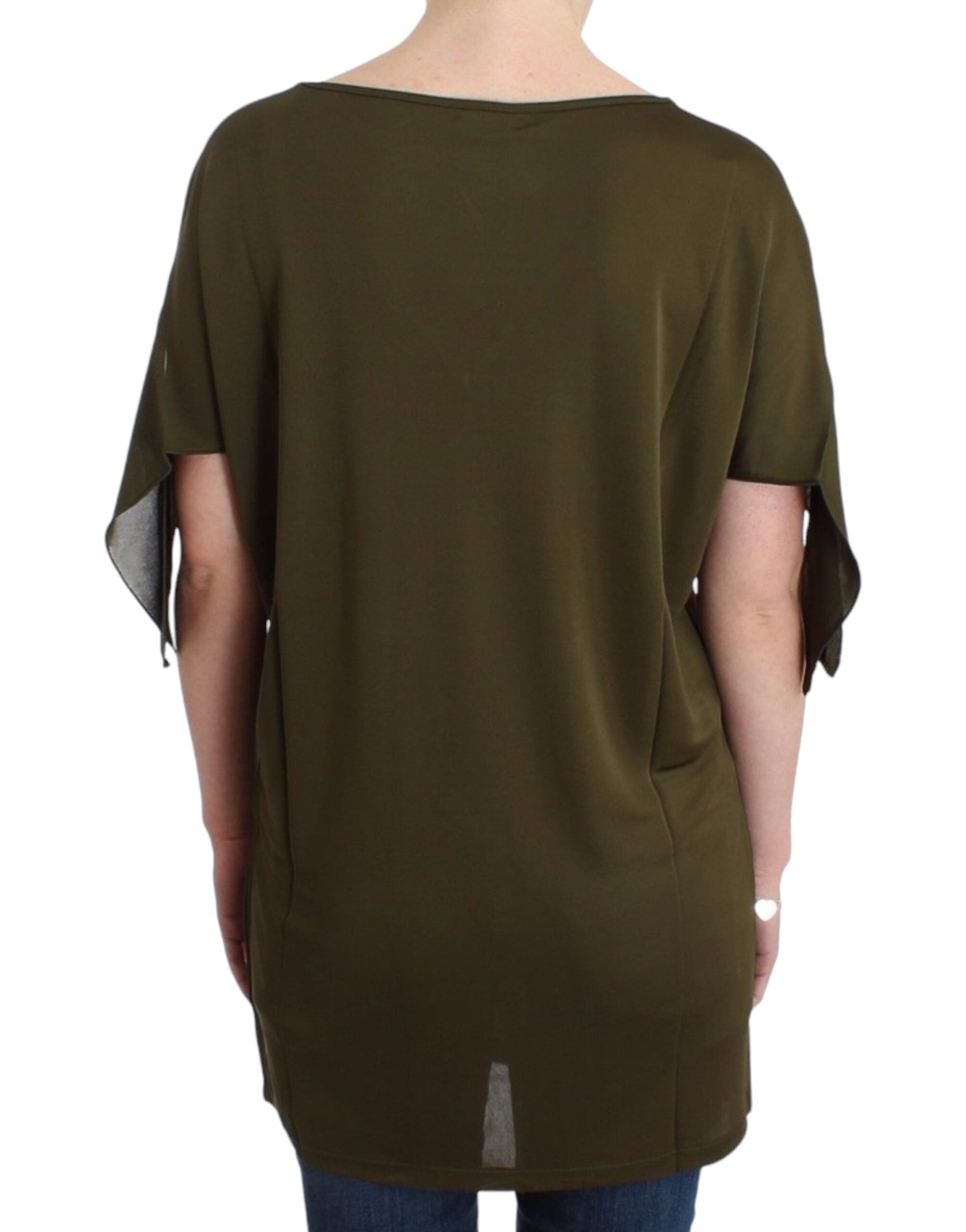 John Galliano Green shortsleeved blouse top - PreLoved & Luxe