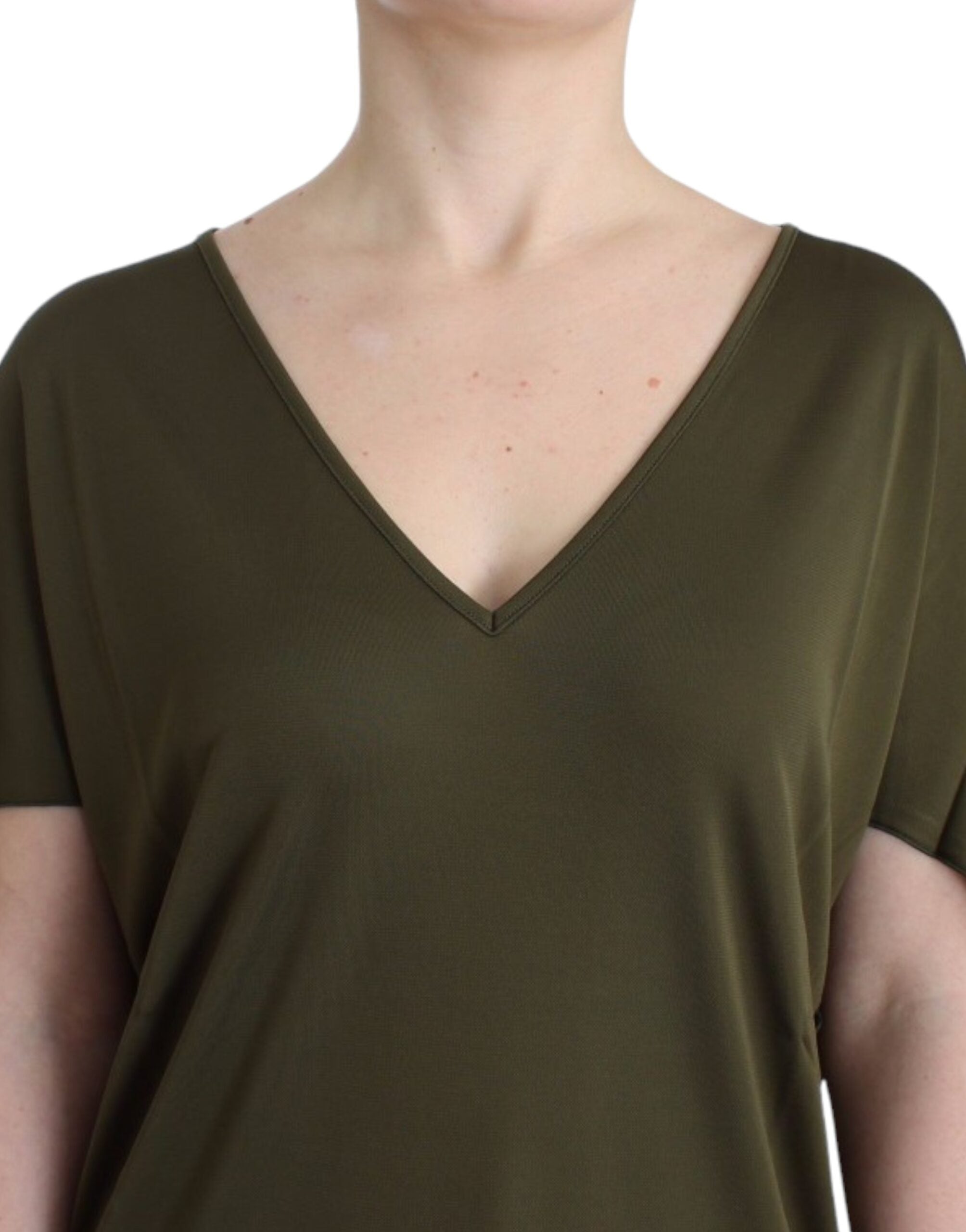 John Galliano Green shortsleeved blouse top - PreLoved & Luxe