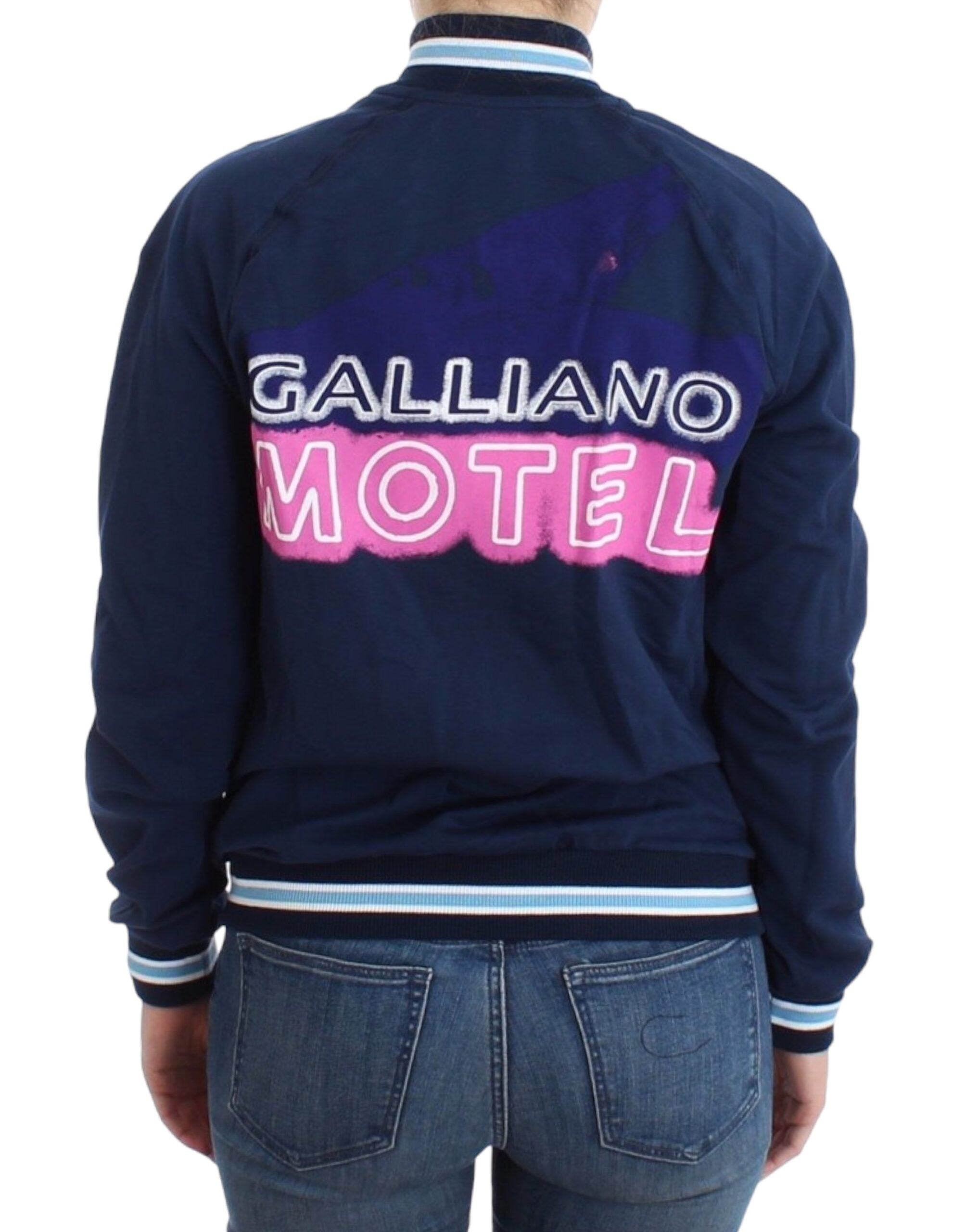 John Galliano Blue zip cotton cardigan - PreLoved & Luxe