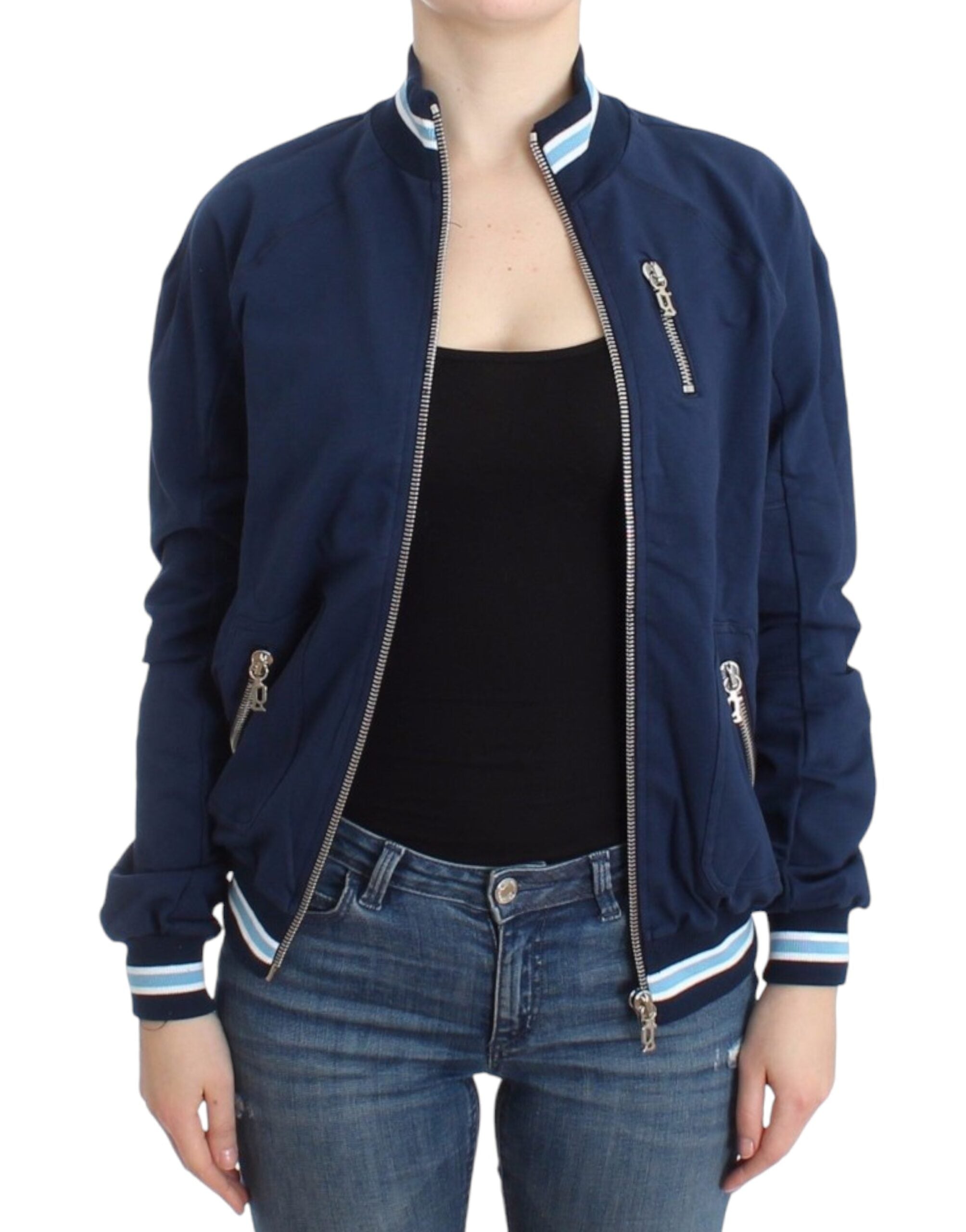 John Galliano Blue zip cotton cardigan - PreLoved & Luxe