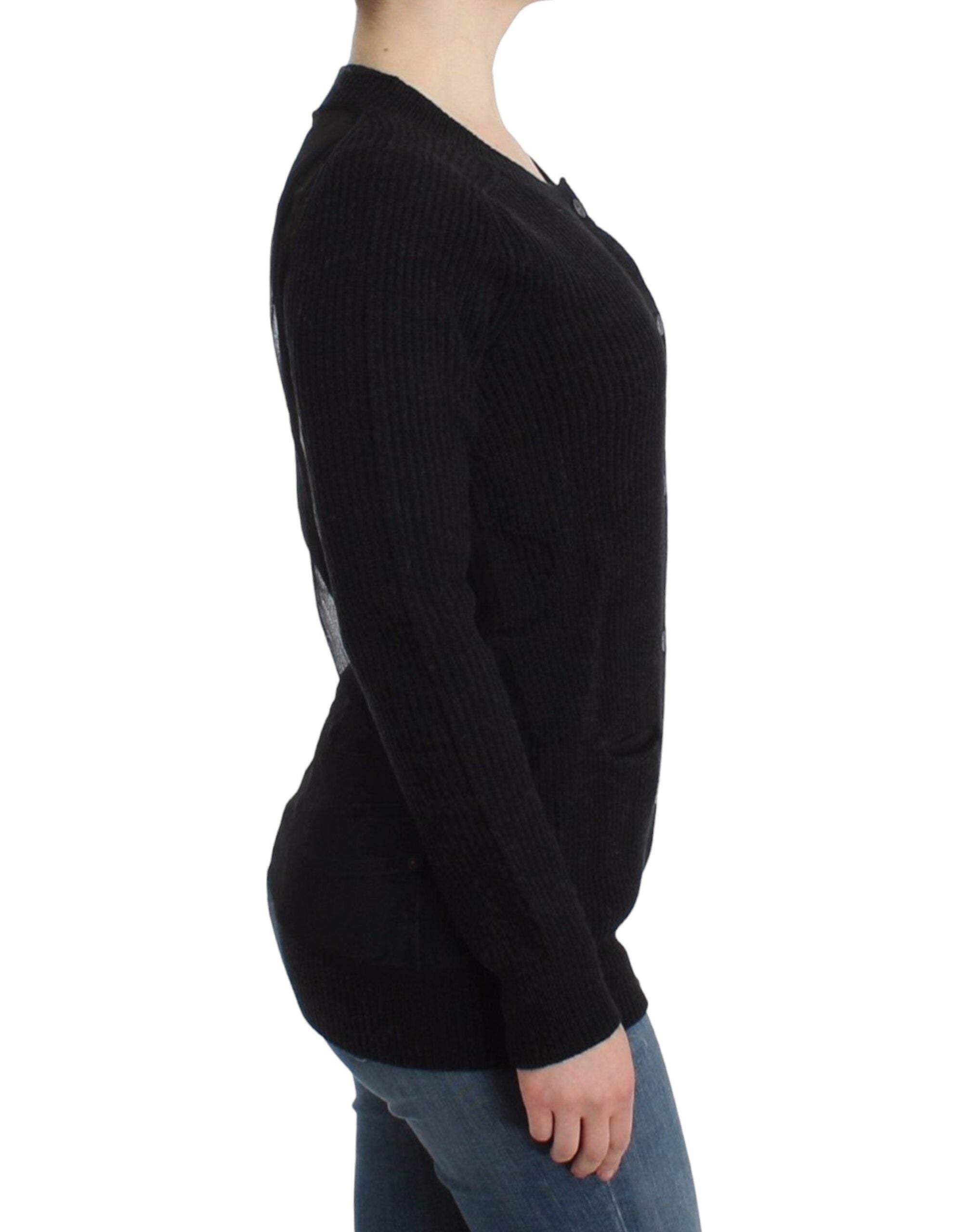 John Galliano Black wool cardigan - PreLoved & Luxe