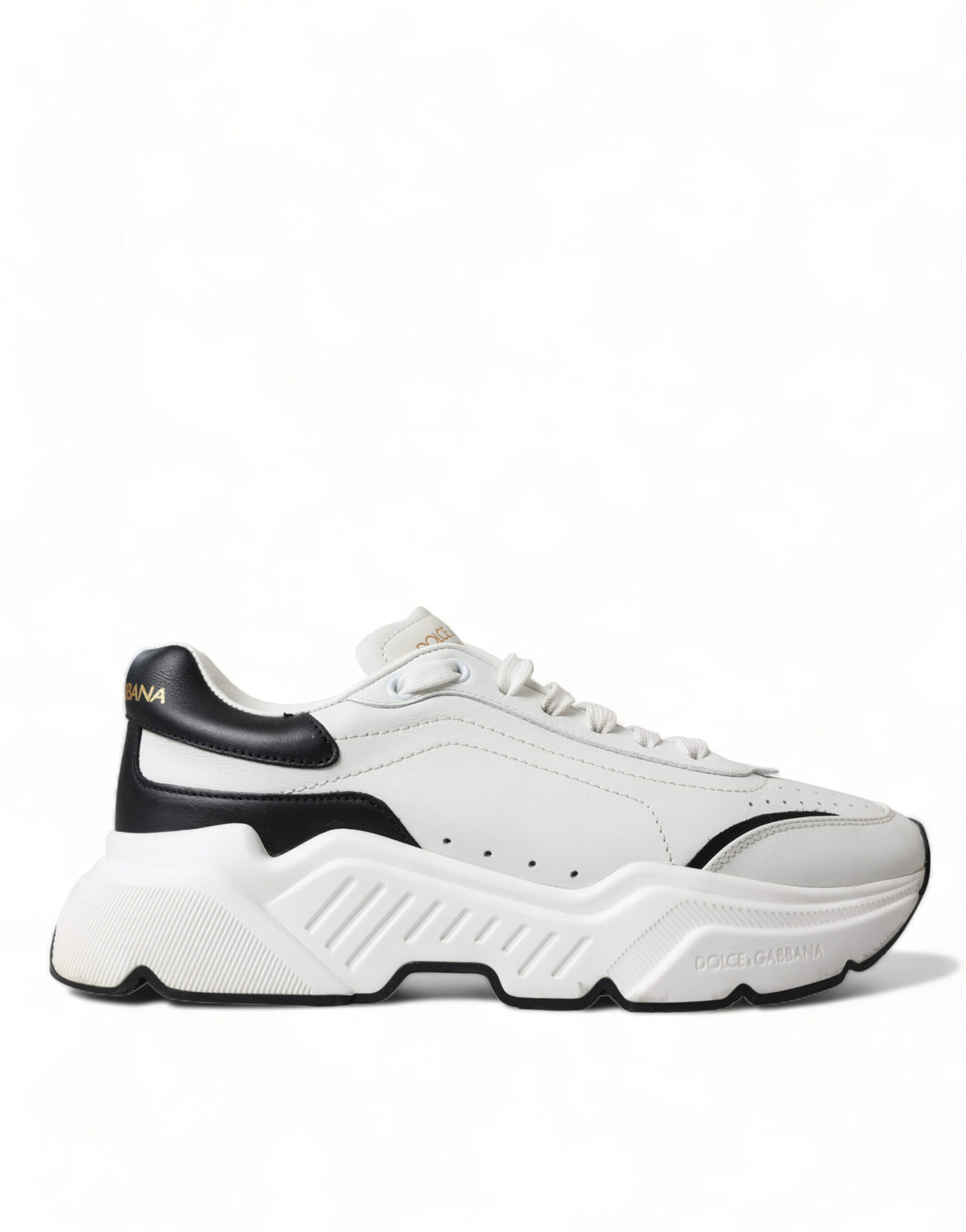 New Dolce & Gabbana White Black Low Top Daymaster Sneakers Shoes