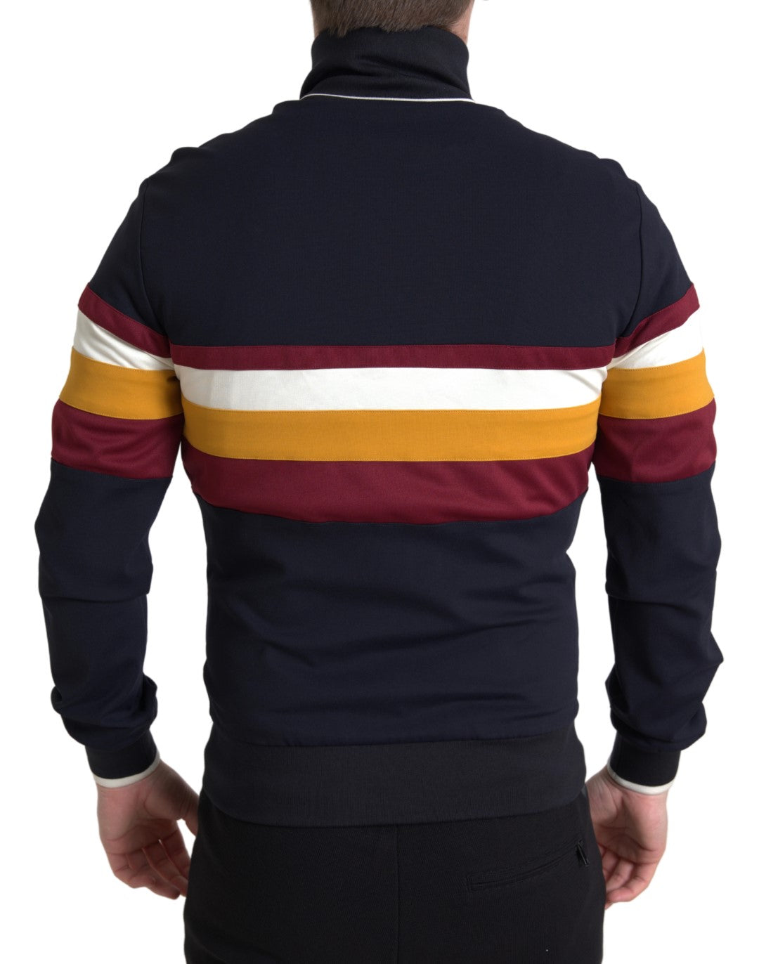 New Dolce & Gabbana Blue Cardigan Heraldic Full Zip Sweater
