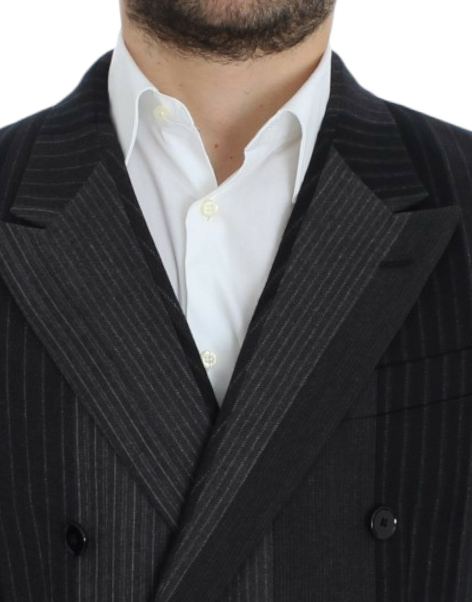 Dolce & Gabbana Gray striped wool stretch blazer - PreLoved & Luxe