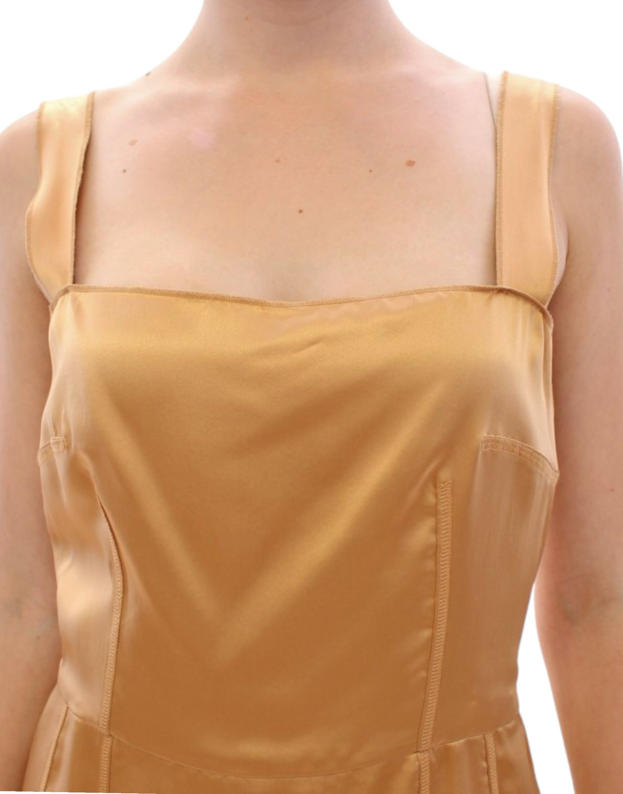Dolce & Gabbana Bronze silk sheath dress - PreLoved & Luxe