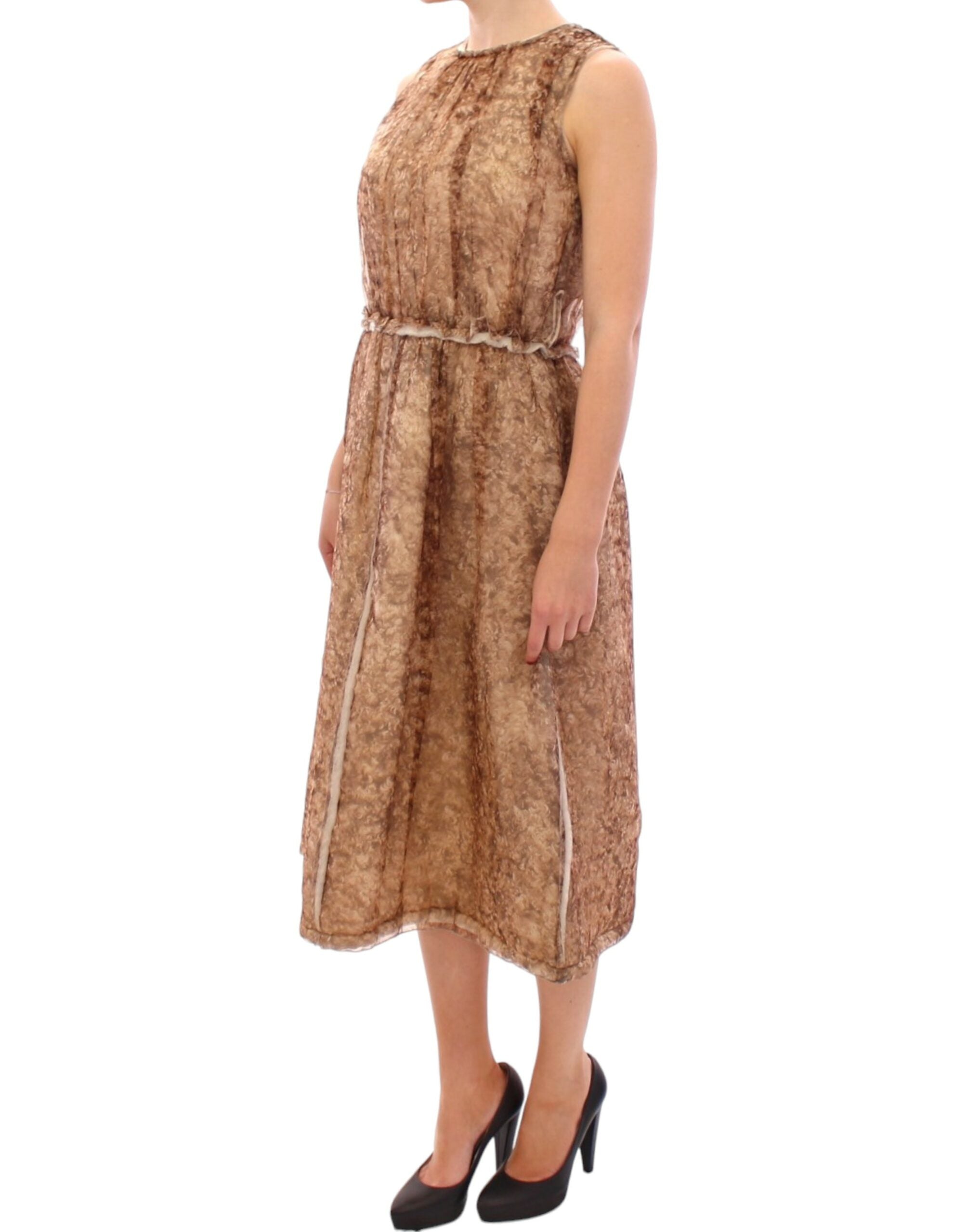 Dolce & Gabbana Brown sleeveless silk dress - PreLoved & Luxe