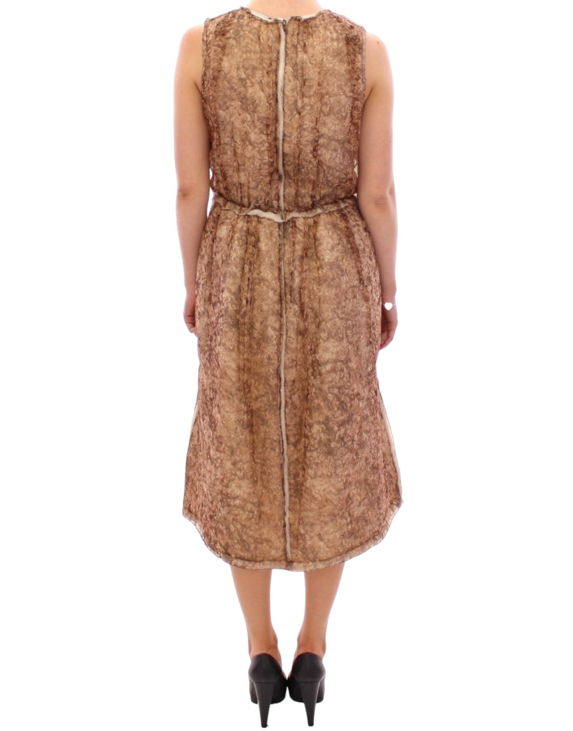 Dolce & Gabbana Brown sleeveless silk dress - PreLoved & Luxe
