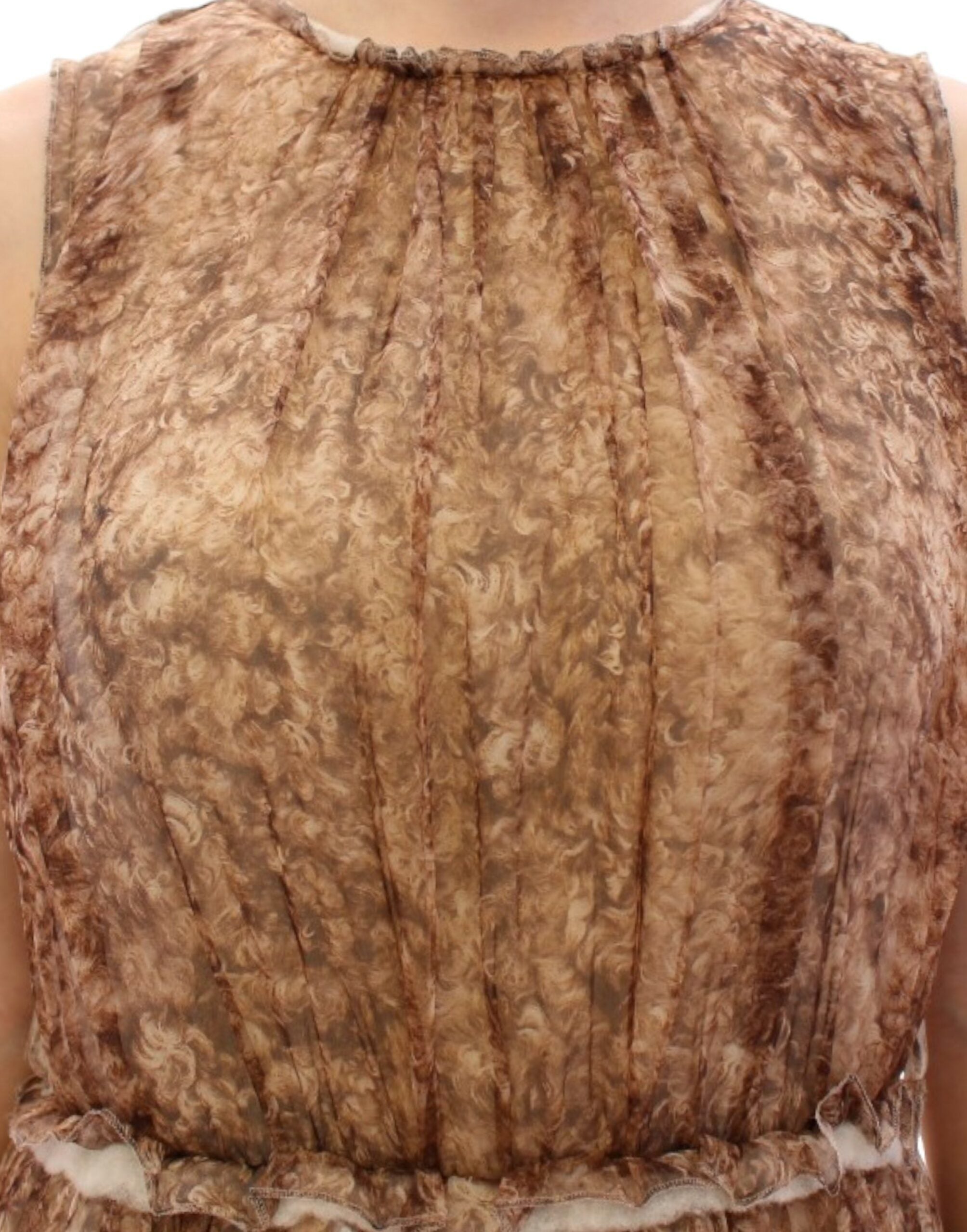 Dolce & Gabbana Brown sleeveless silk dress - PreLoved & Luxe