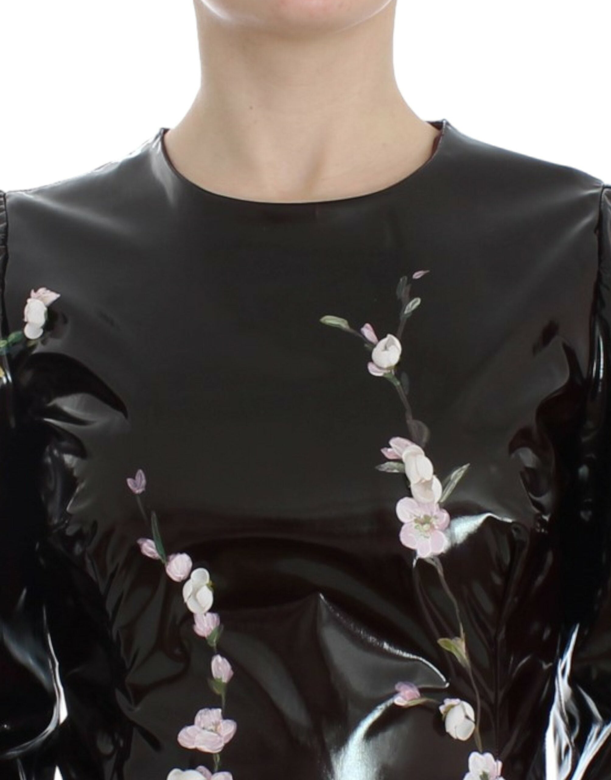 Dolce & Gabbana Black floral 3/4 Sleeve sheath dress - PreLoved & Luxe
