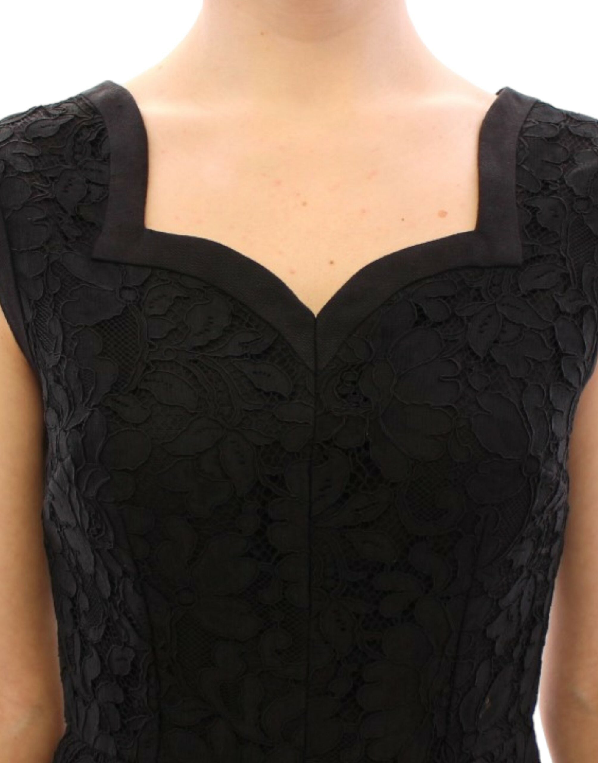 Dolce & Gabbana Black floral lace sicily runway dress - PreLoved & Luxe