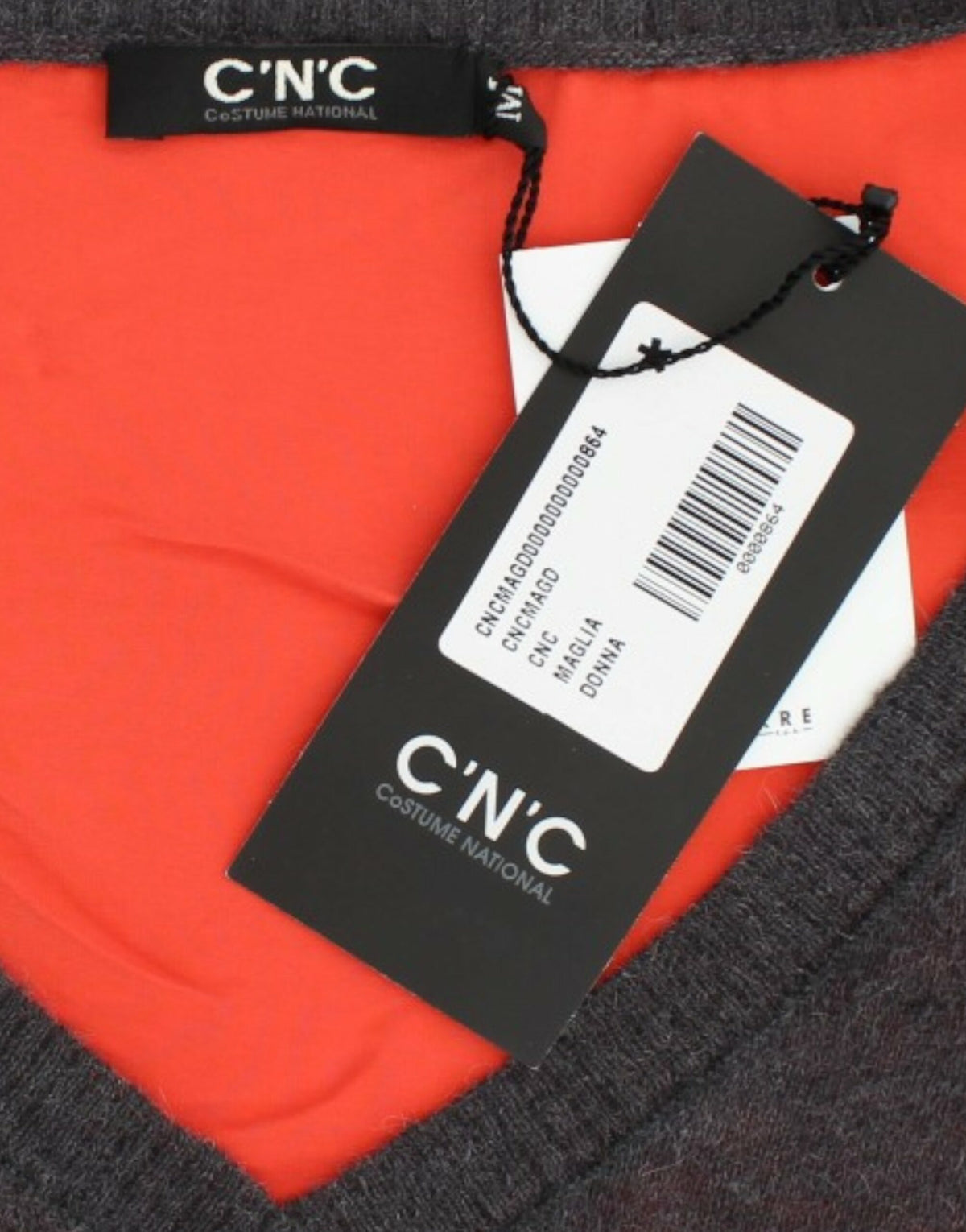 Costume National Gray short sleeved sweater