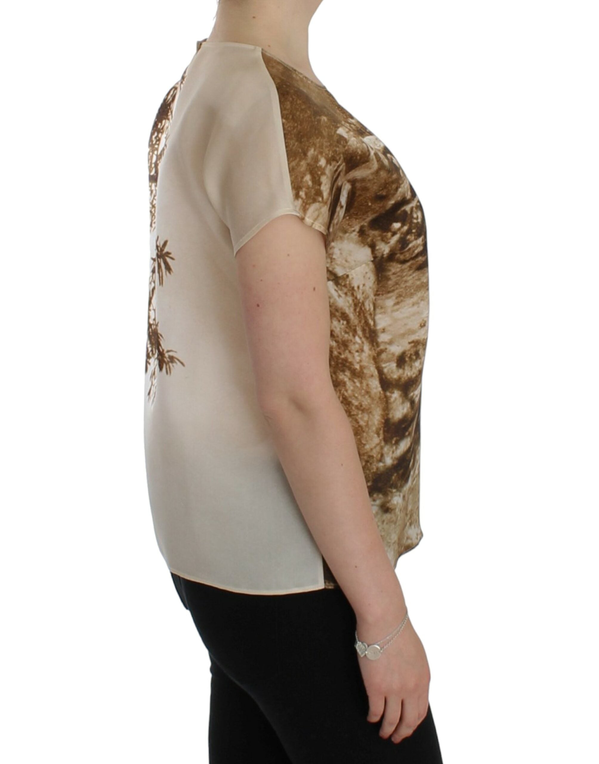 Dolce & Gabbana Brown Taormina silk blouse - PreLoved & Luxe