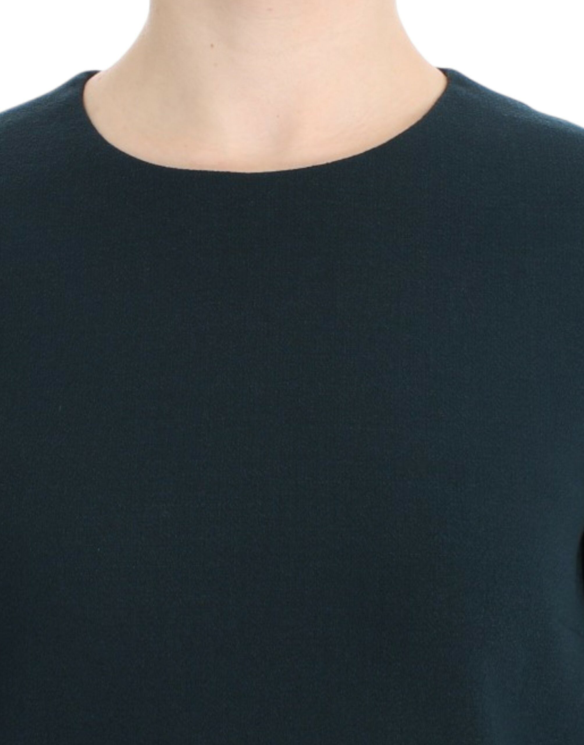 Dolce & Gabbana Green 3/4 sleeve wool blouse - PreLoved & Luxe