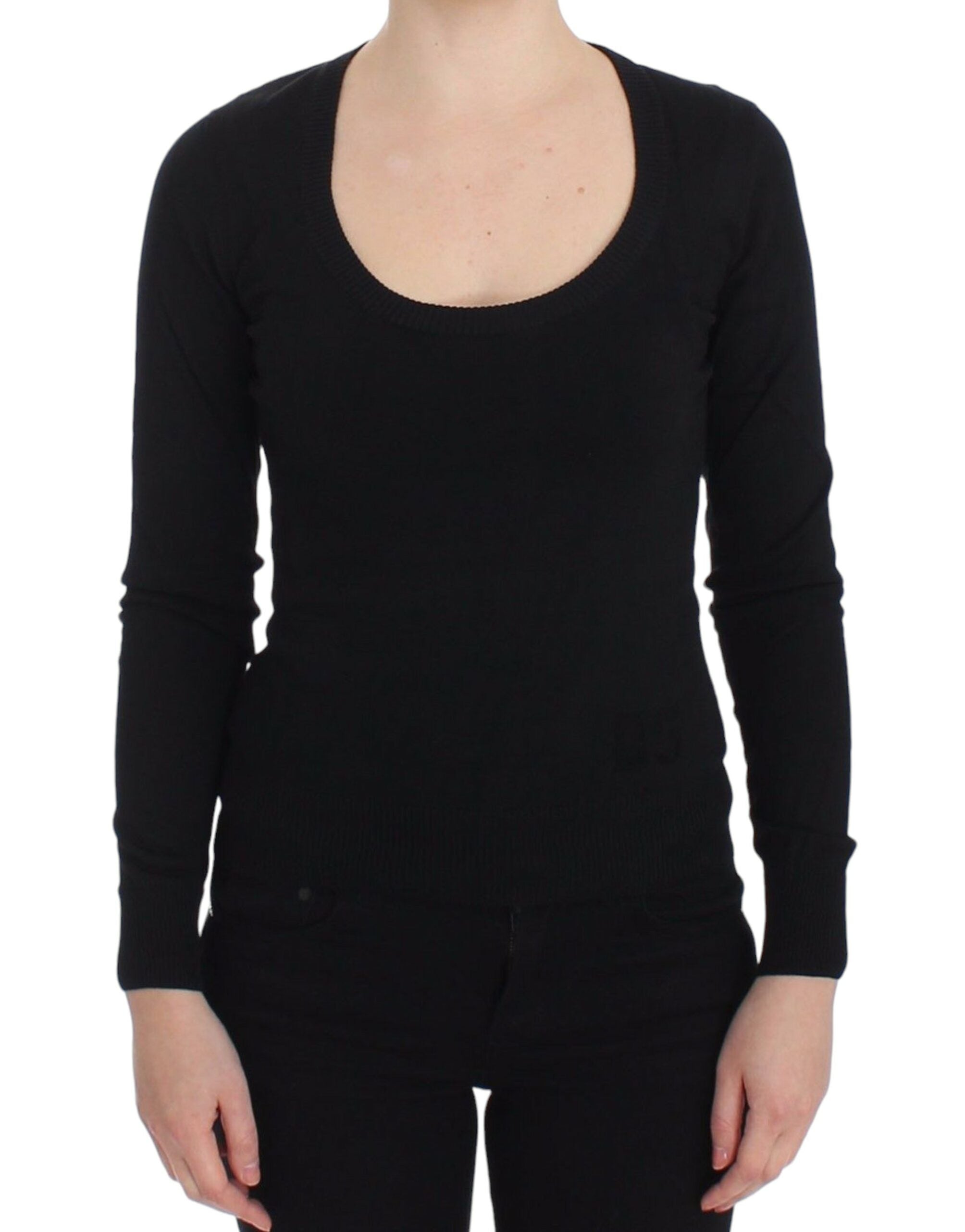 Dolce & Gabbana Black Cashmere Crewneck Sweater Pullover - PreLoved & Luxe