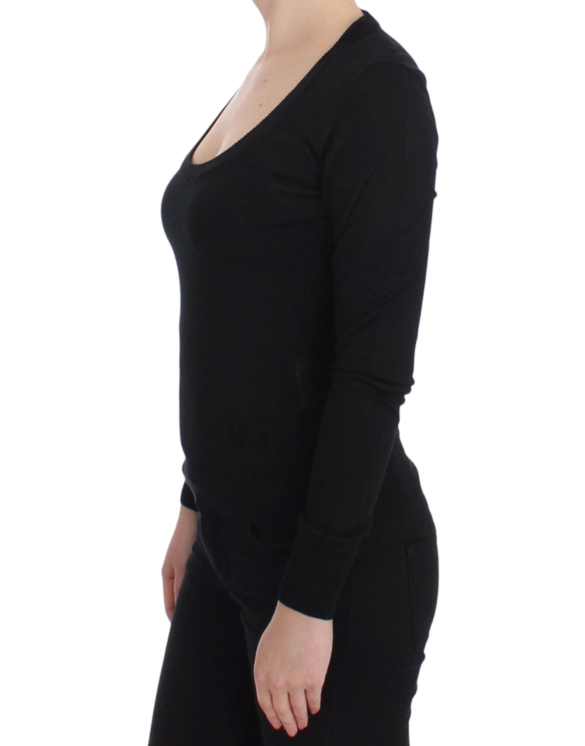 Dolce & Gabbana Black Cashmere Crewneck Sweater Pullover - PreLoved & Luxe