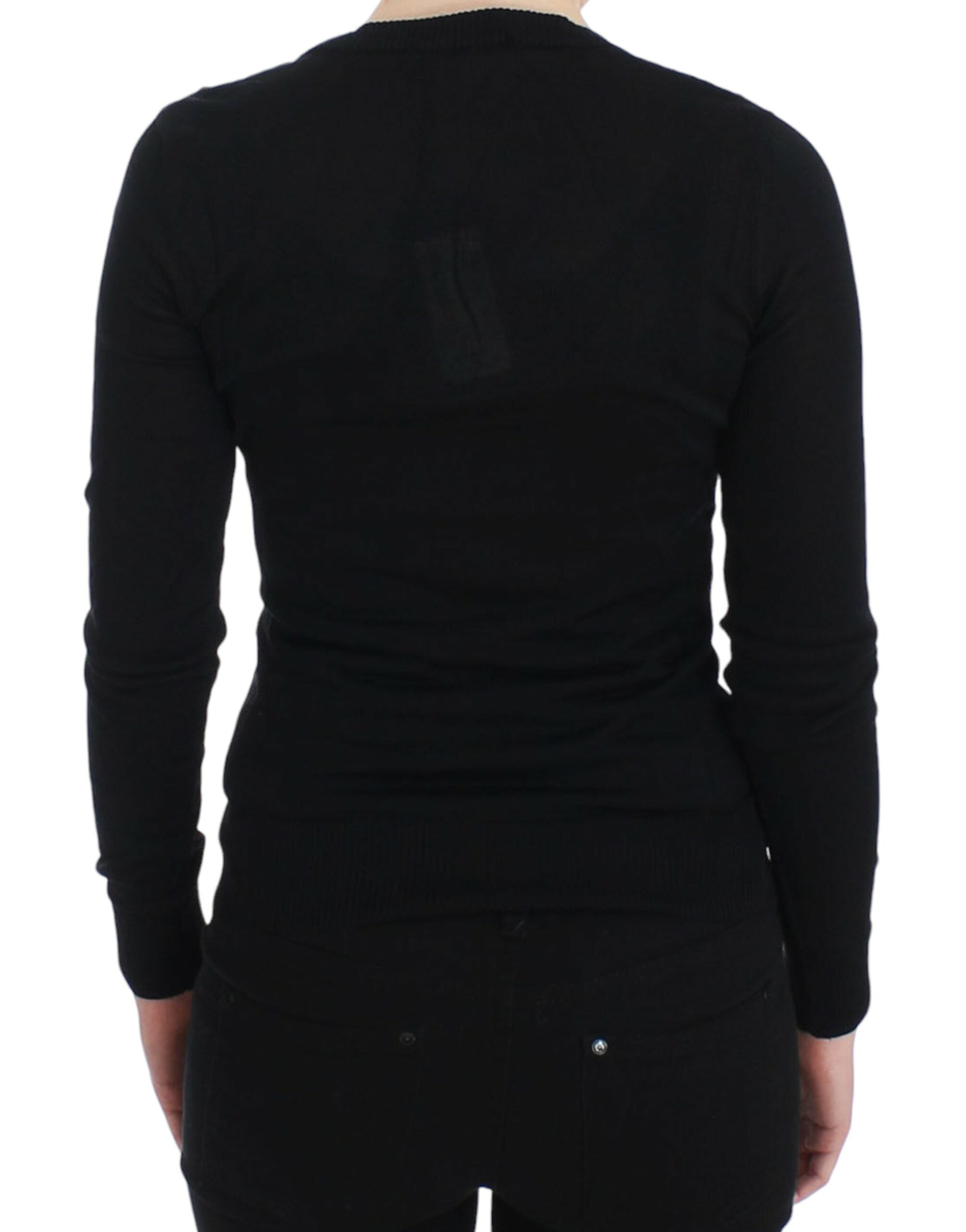 Dolce & Gabbana Black Cashmere Crewneck Sweater Pullover - PreLoved & Luxe