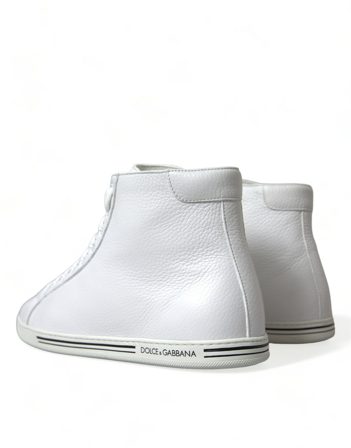 New Dolce & Gabbana White Saint Tropez High Top Men Sneakers Shoes