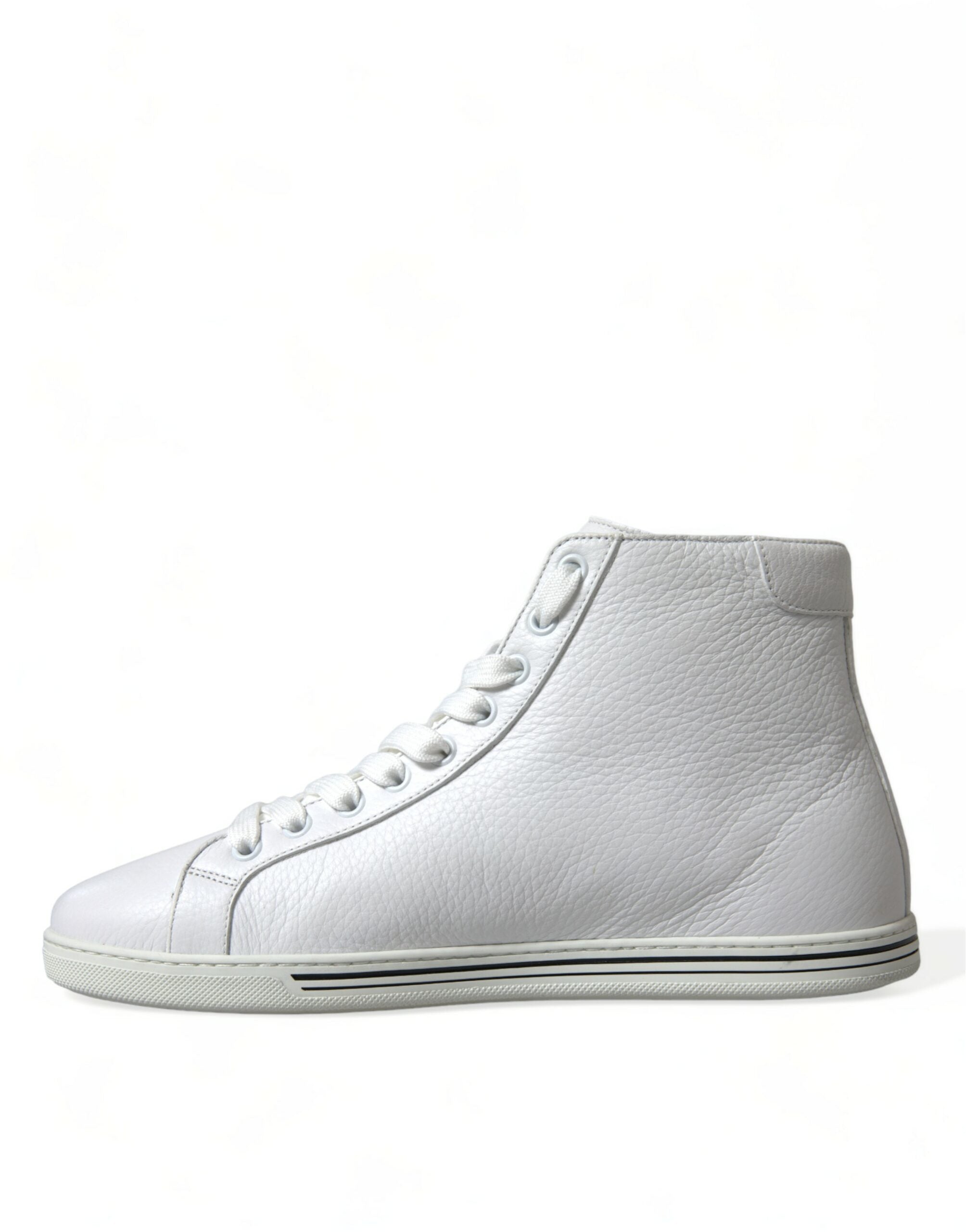 New Dolce & Gabbana White Saint Tropez High Top Men Sneakers Shoes