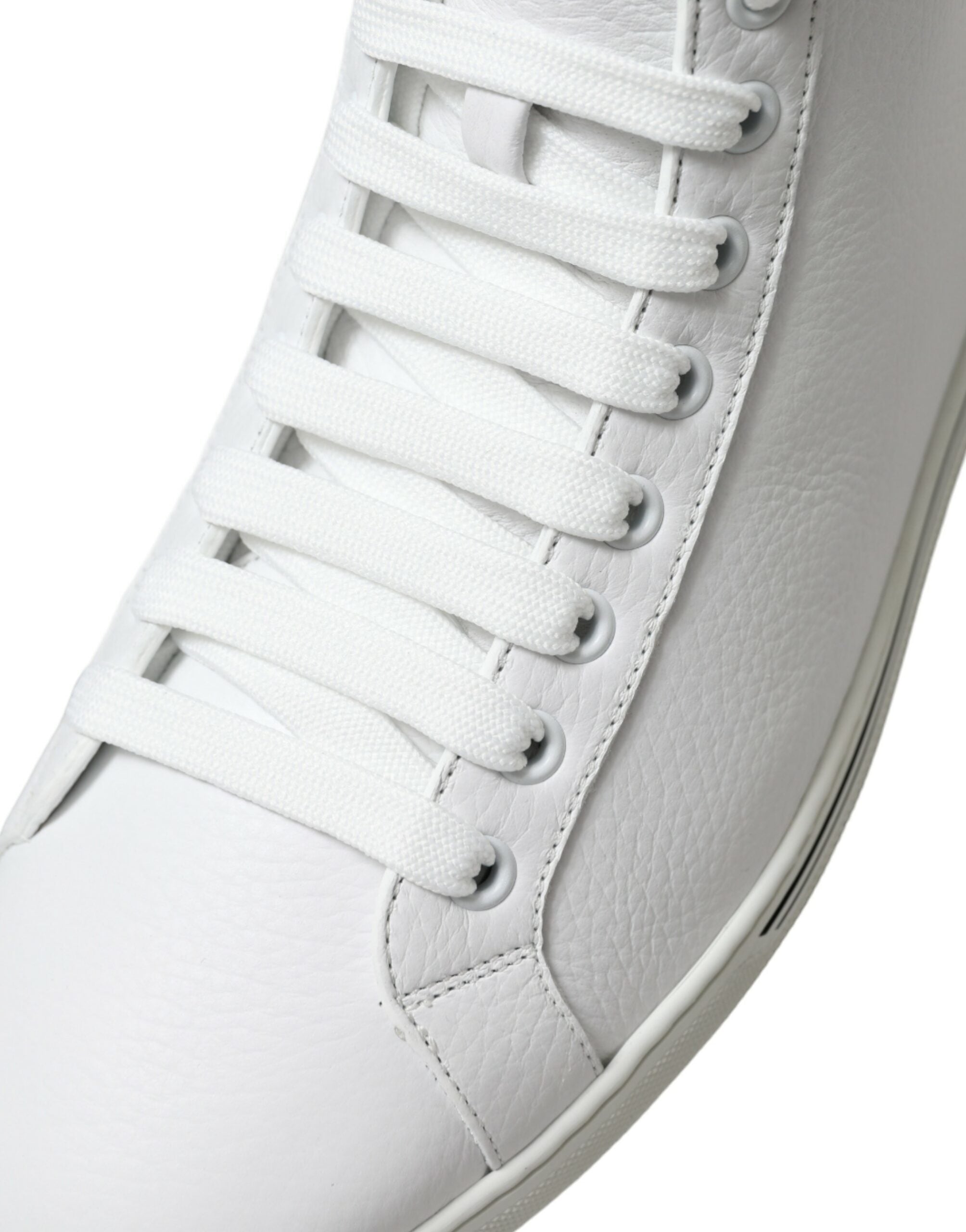 New Dolce & Gabbana White Saint Tropez High Top Men Sneakers Shoes