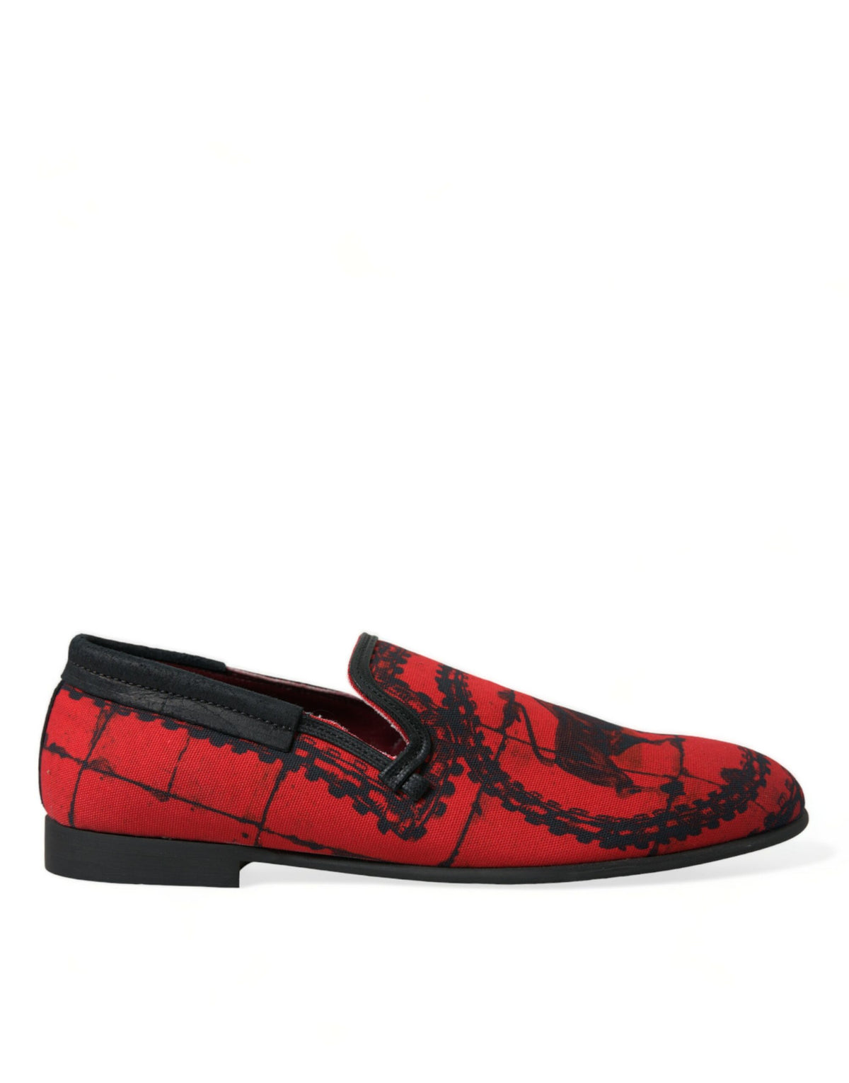 New Dolce & Gabbana Red Black Torero Loafers Slippers Men Shoes