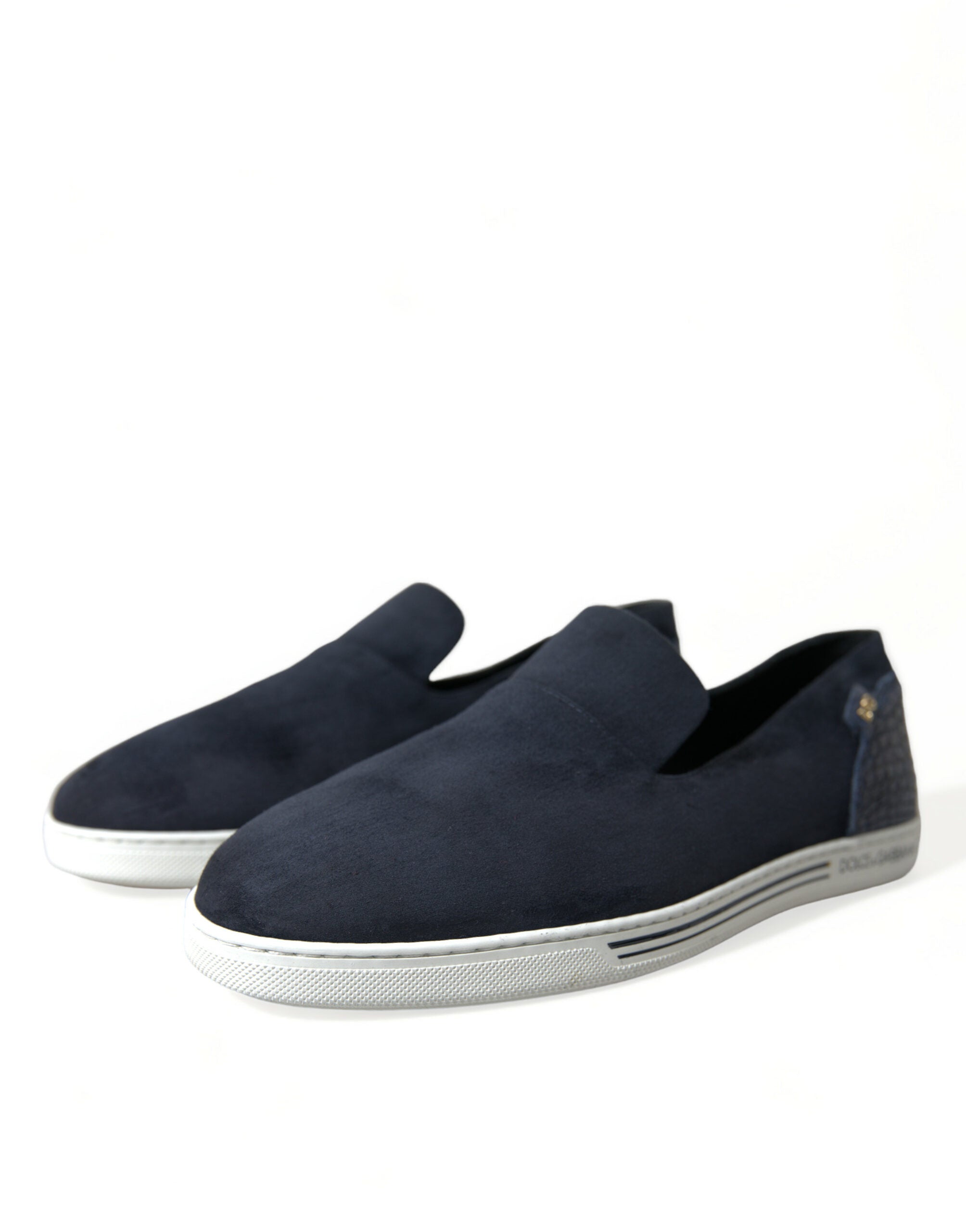 Dolce & Gabbana Blue Suede Caiman Loafers