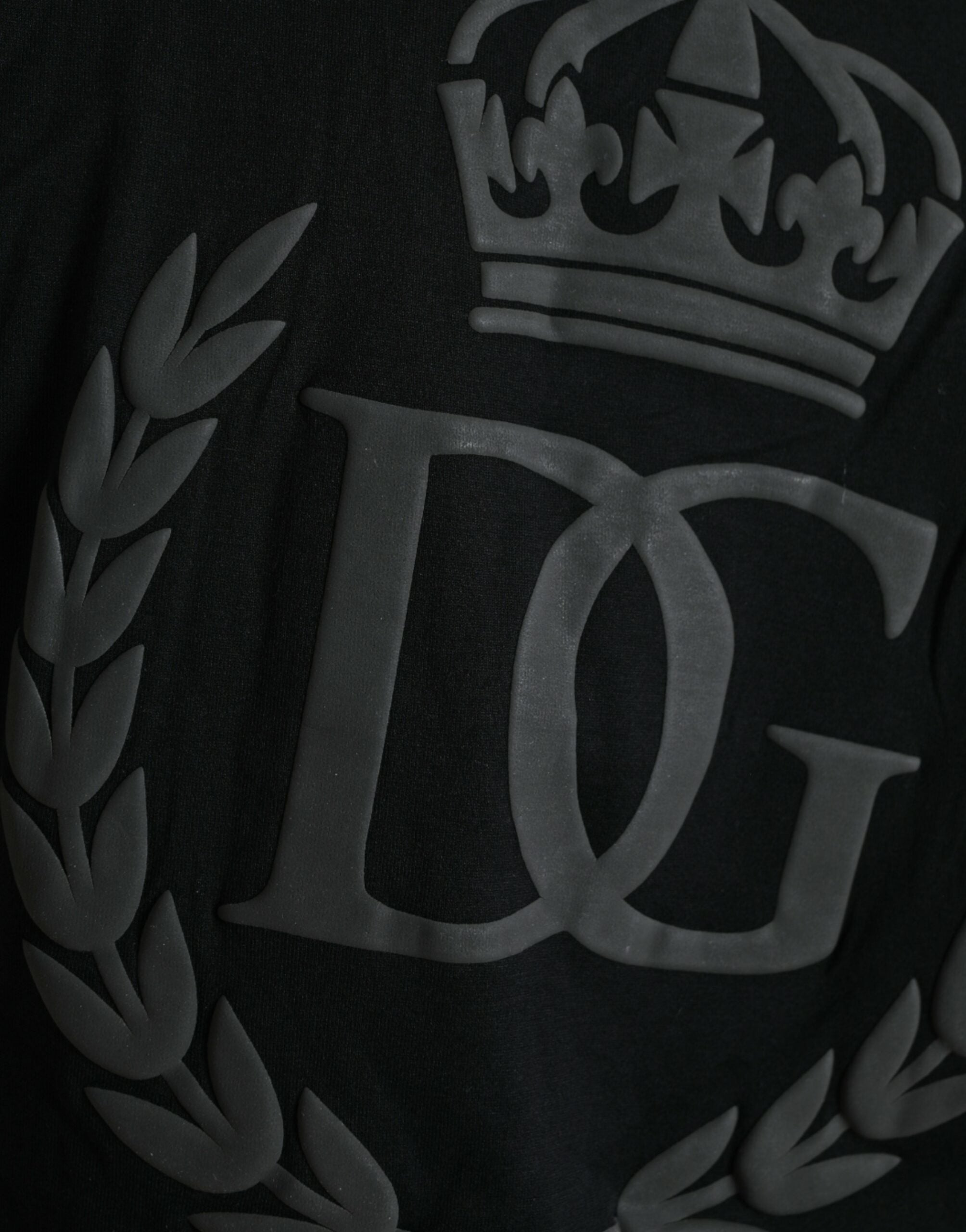 Dolce & Gabbana Black Logo Emsed Crew Neck Short Sleeves T-shirt