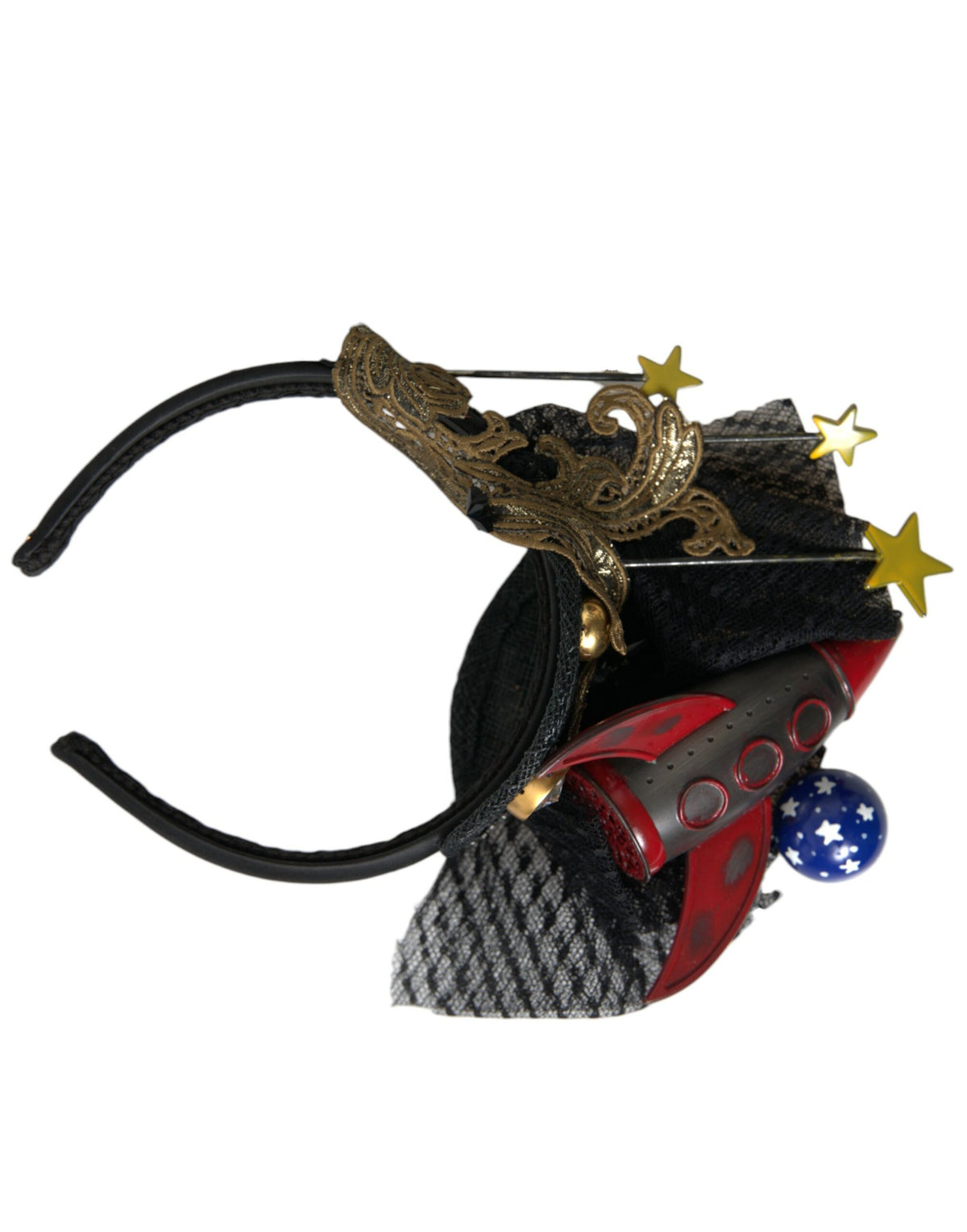New Dolce & Gabbana Missile Rocket Crystal Stars Headband Diadem