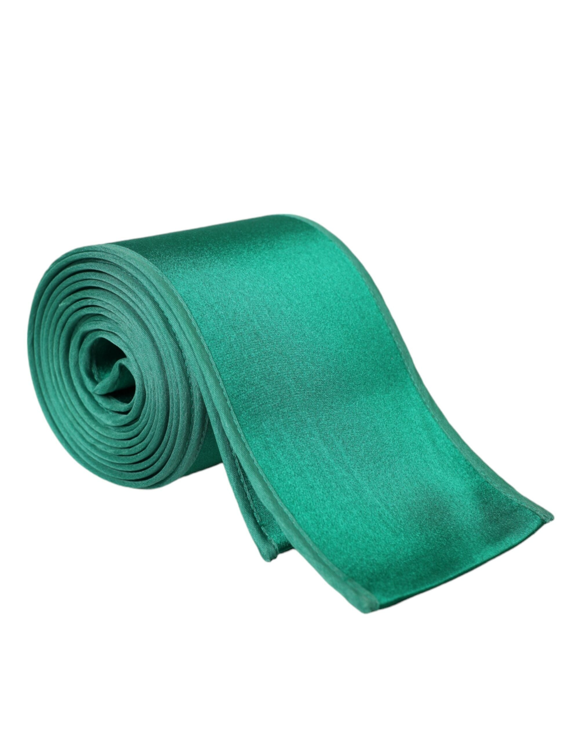 New Dolce & Gabbana Green Silk Satin Waist Women Belt