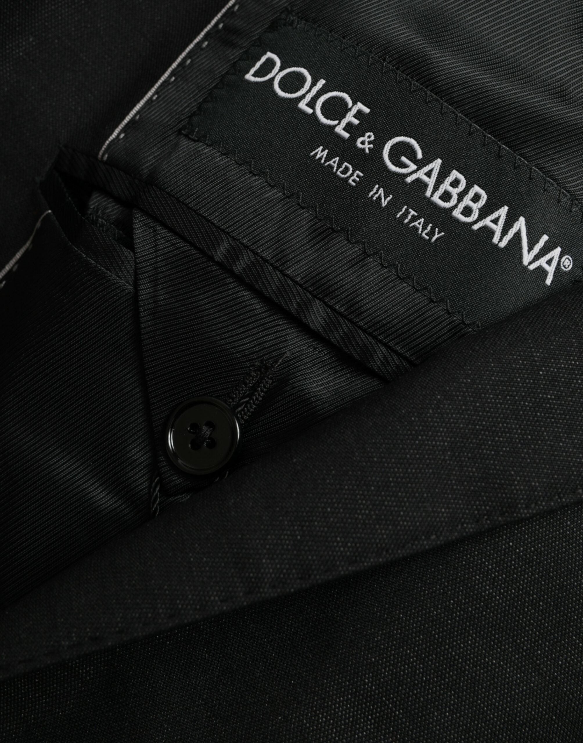 Dolce & Gabbana Dark Gray Wool Notch SingleBreasted Coat Blazer