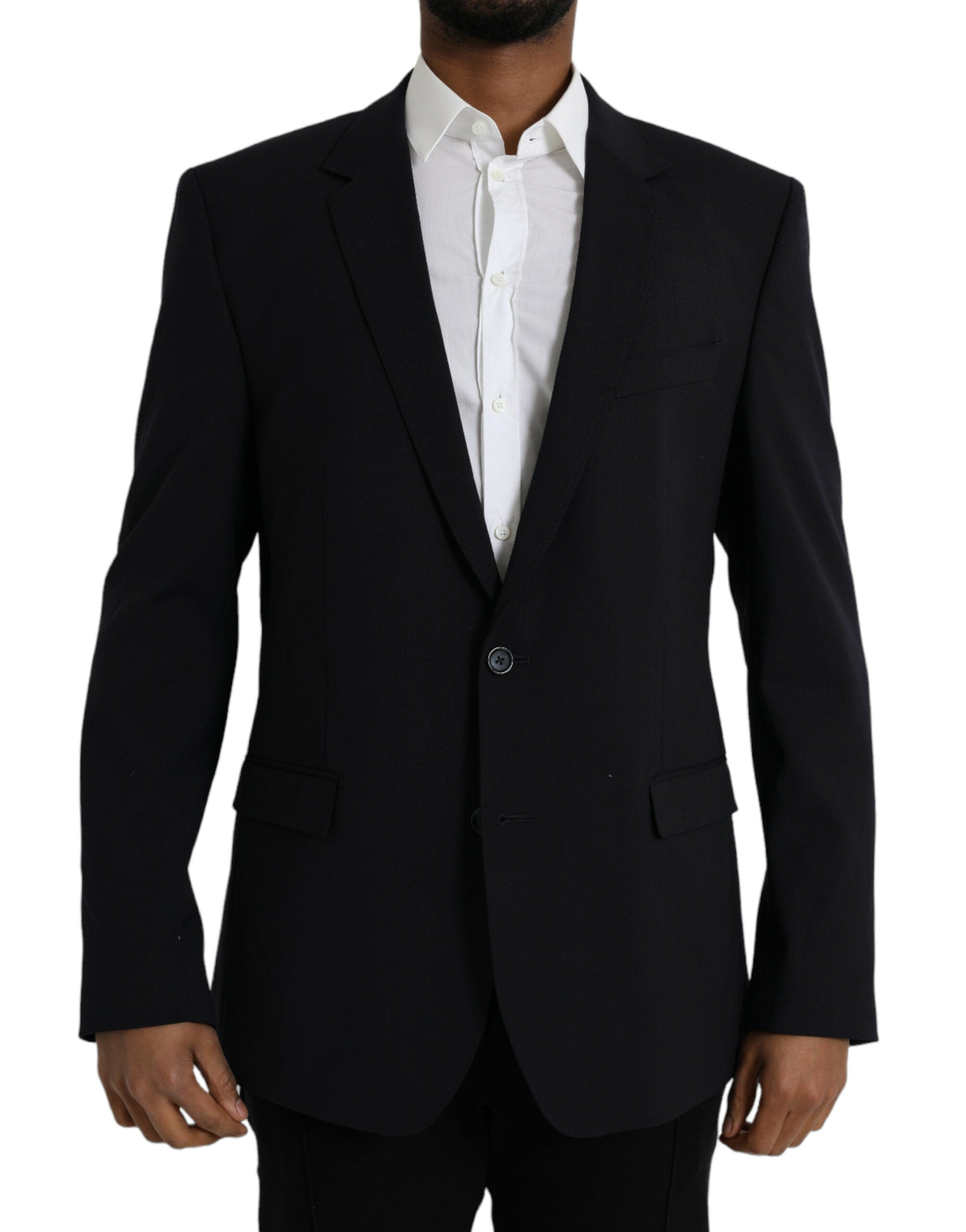 Dolce & Gabbana Dark Blue MARTINI Single Breasted Coat Blazer