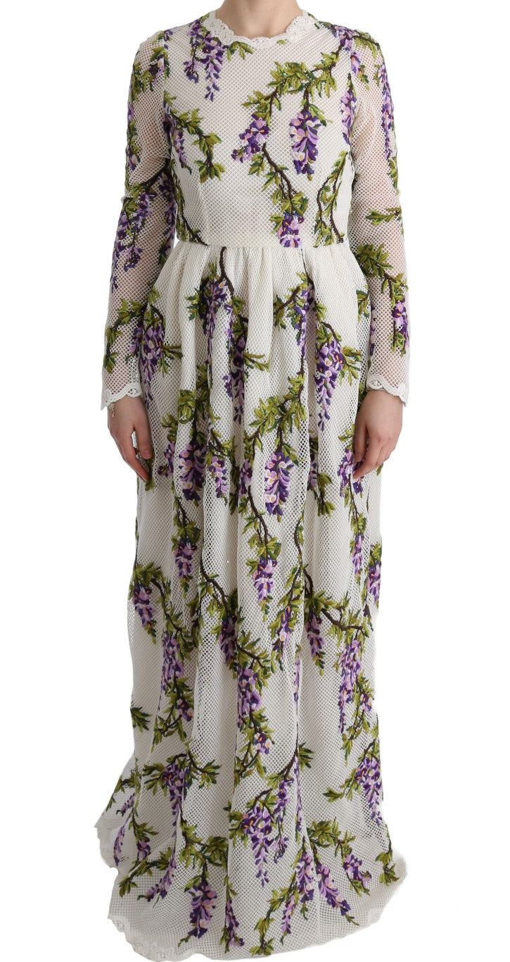 Dolce & Gabbana White Floral Embroidered Maxi Dress - PreLoved & Luxe