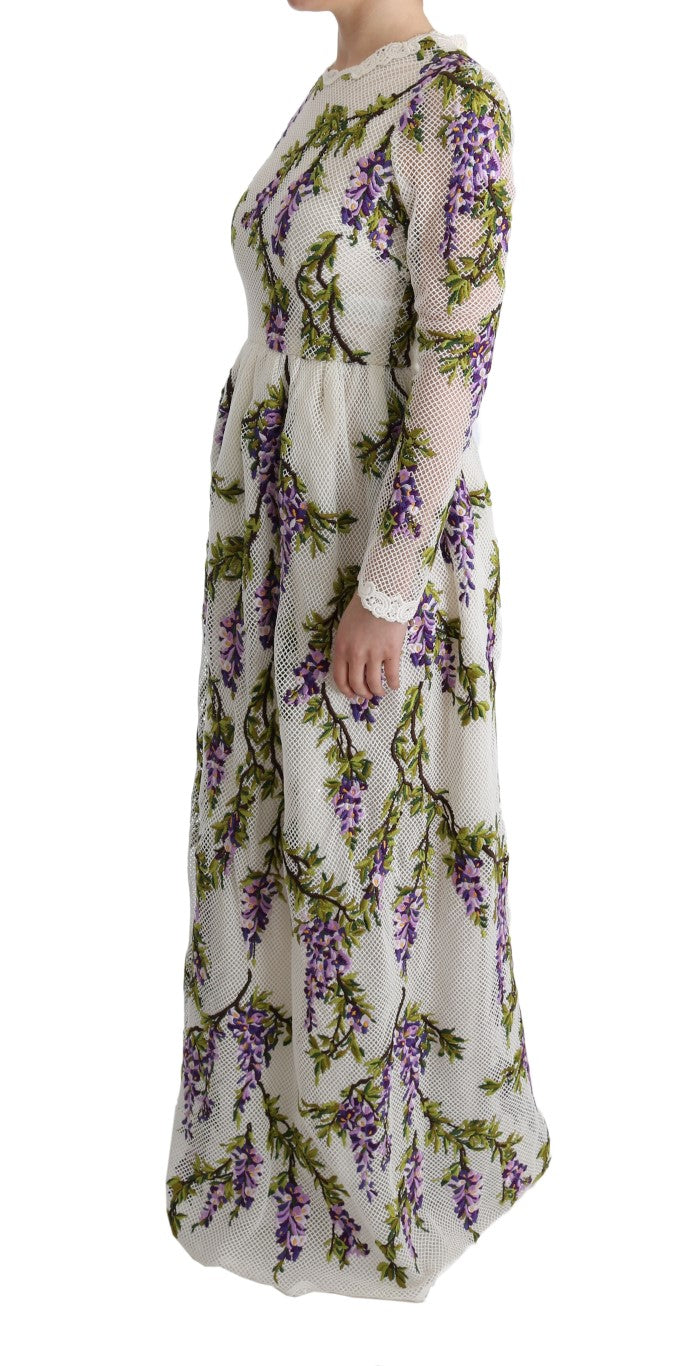Dolce & Gabbana White Floral Embroidered Maxi Dress - PreLoved & Luxe