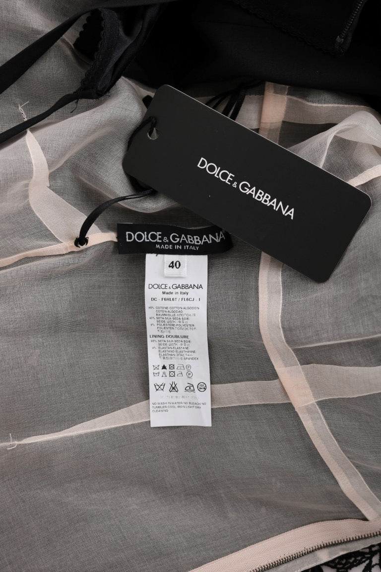 Dolce & Gabbana Black Cotton Silk Floral Long Dress - PreLoved & Luxe