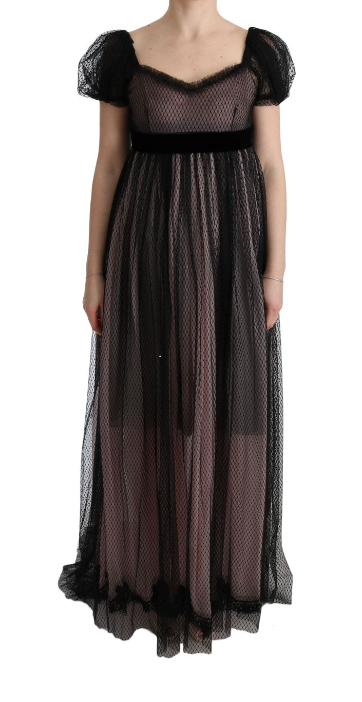 Dolce & Gabbana Black Pink Silk Long Shift Dress - PreLoved & Luxe